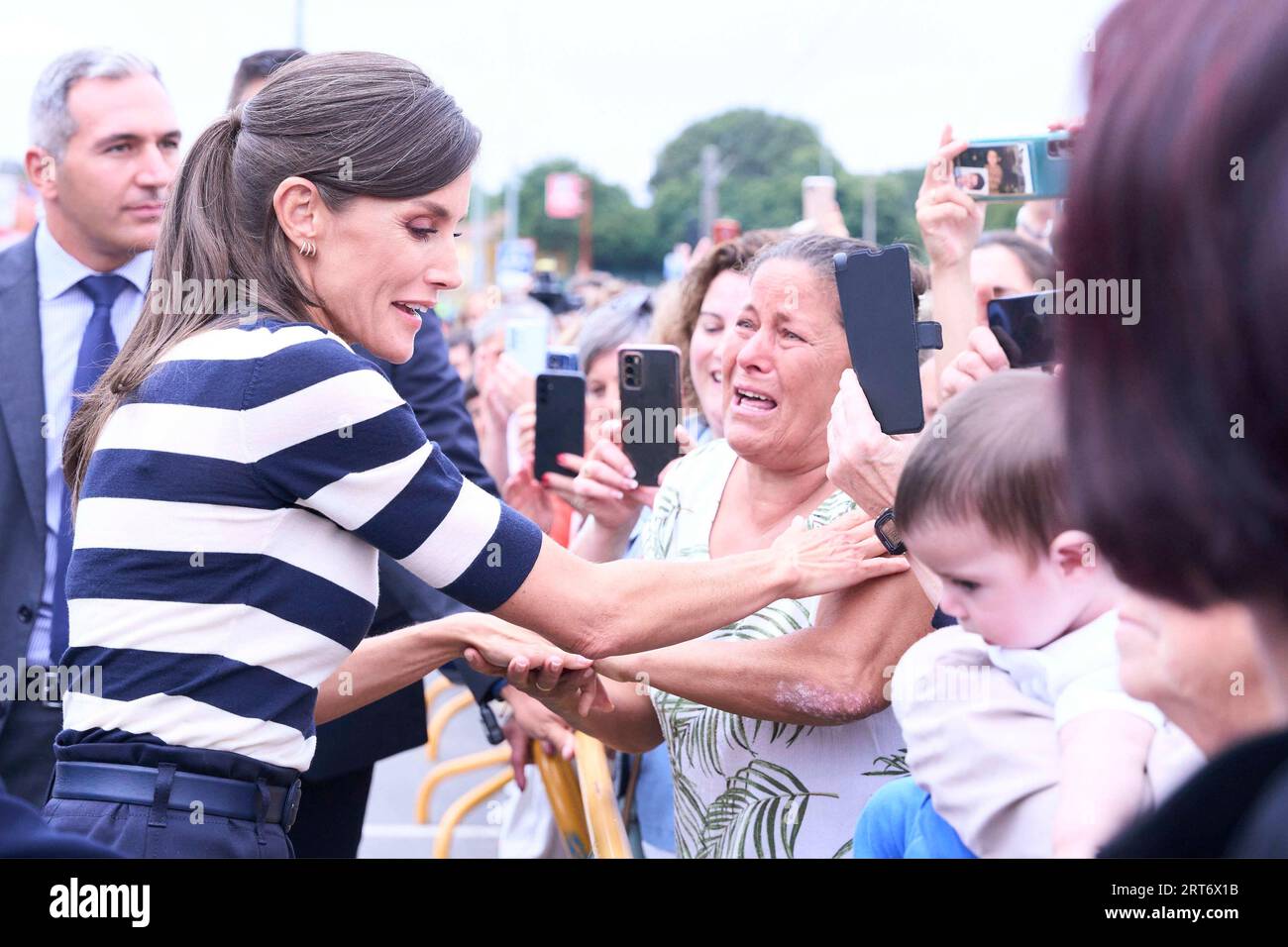 Queen Letizia of Spain attends the Opening of the School Year 2023/2024 at  CEIP do Camino Ingles on September 11, 2023 in Sigueiro/Orosos, Spain  Credit: agefotostock /Alamy Live News Stock Photo - Alamy