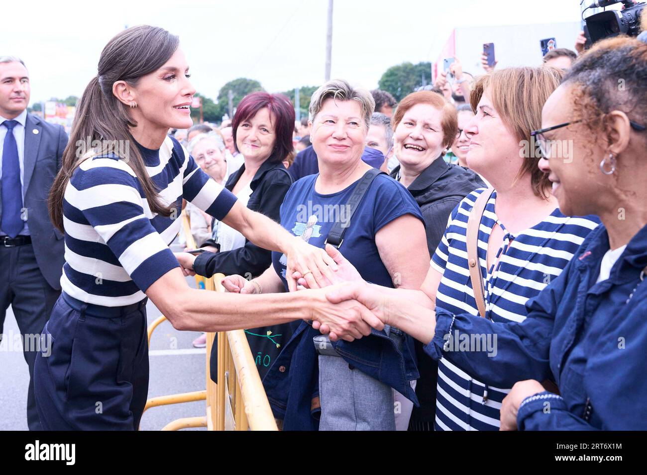 Queen Letizia of Spain attends the Opening of the School Year 2023/2024 at  CEIP do Camino Ingles on September 11, 2023 in Sigueiro/Orosos, Spain  Credit: agefotostock /Alamy Live News Stock Photo - Alamy