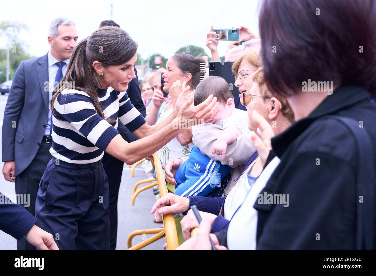 Queen Letizia of Spain attends the Opening of the School Year 2023/2024 at  CEIP do Camino Ingles on September 11, 2023 in Sigueiro/Orosos, Spain  Credit: agefotostock /Alamy Live News Stock Photo - Alamy