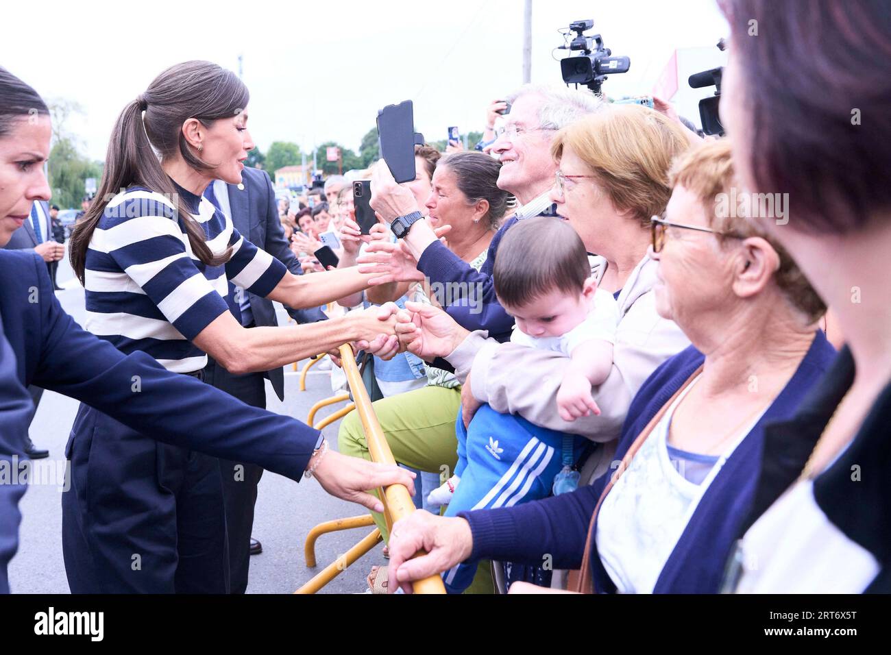 Queen Letizia of Spain attends the Opening of the School Year 2023/2024 at  CEIP do Camino Ingles on September 11, 2023 in Sigueiro/Orosos, Spain  Credit: agefotostock /Alamy Live News Stock Photo - Alamy