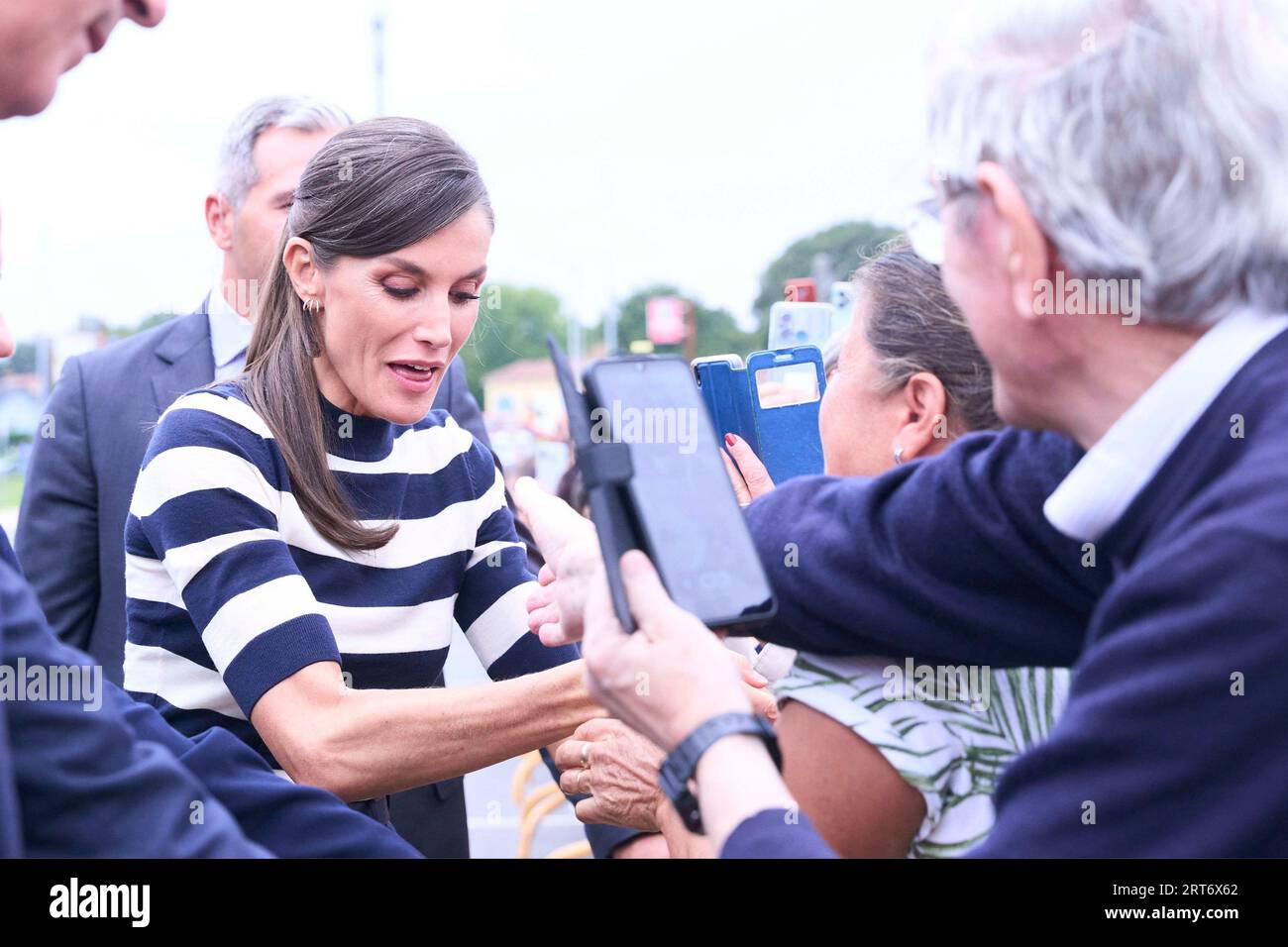 Queen Letizia of Spain attends the Opening of the School Year 2023/2024 at  CEIP do Camino Ingles on September 11, 2023 in Sigueiro/Orosos, Spain Stock  Photo - Alamy