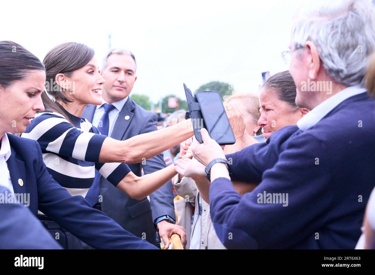 Queen Letizia of Spain attends the Opening of the School Year 2023/2024 at  CEIP do Camino Ingles on September 11, 2023 in Sigueiro/Orosos, Spain Stock  Photo - Alamy