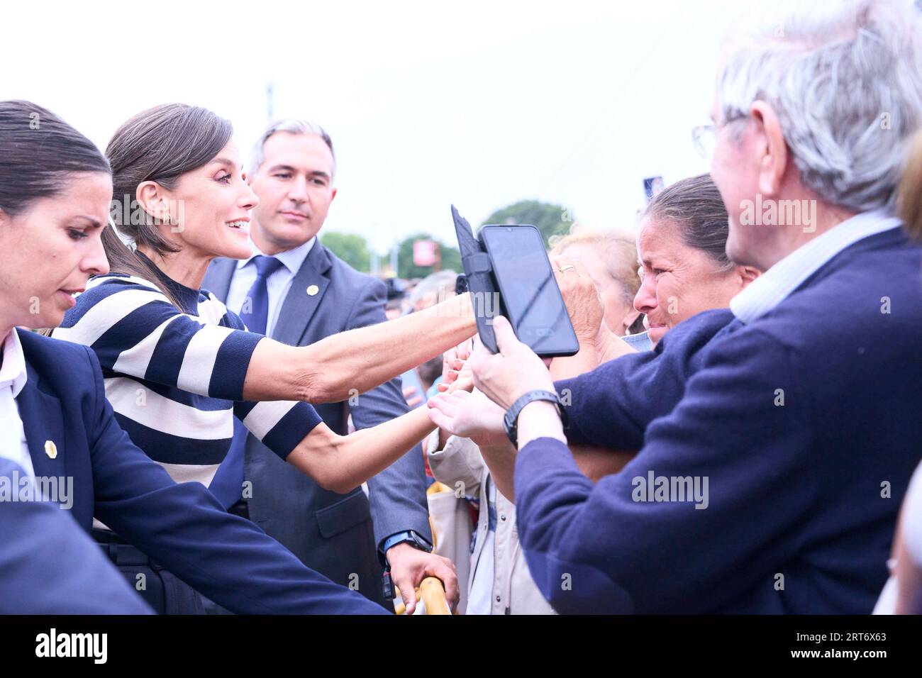 Queen Letizia of Spain attends the Opening of the School Year 2023/2024 at  CEIP do Camino Ingles on September 11, 2023 in Sigueiro/Orosos, Spain  Credit: agefotostock /Alamy Live News Stock Photo - Alamy