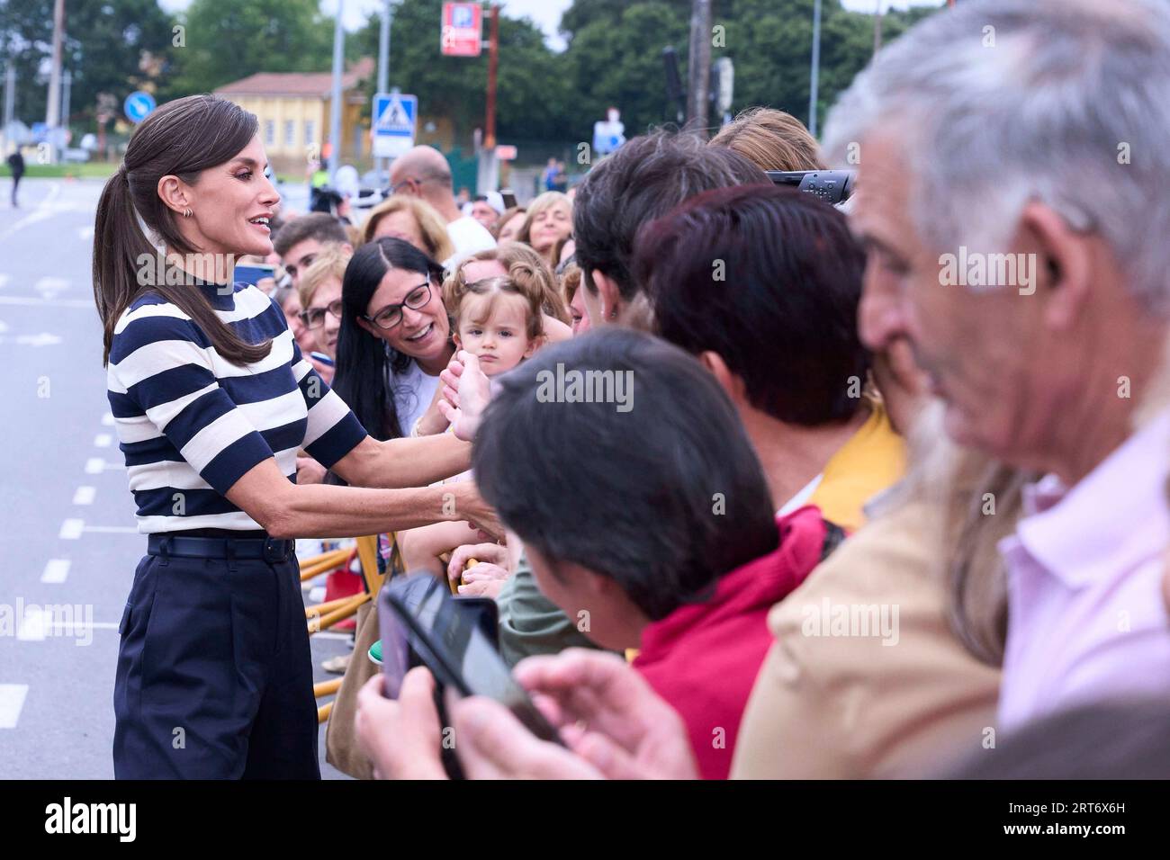 Queen Letizia of Spain attends the Opening of the School Year 2023/2024 at  CEIP do Camino Ingles on September 11, 2023 in Sigueiro/Orosos, Spain  Credit: agefotostock /Alamy Live News Stock Photo - Alamy