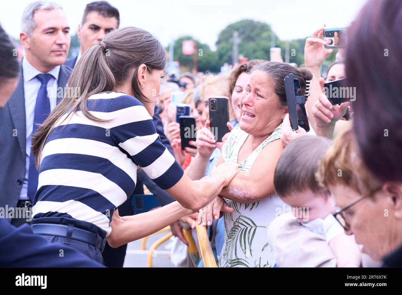 Queen Letizia of Spain attends the Opening of the School Year 2023/2024 at  CEIP do Camino Ingles on September 11, 2023 in Sigueiro/Orosos, Spain  Credit: agefotostock /Alamy Live News Stock Photo - Alamy