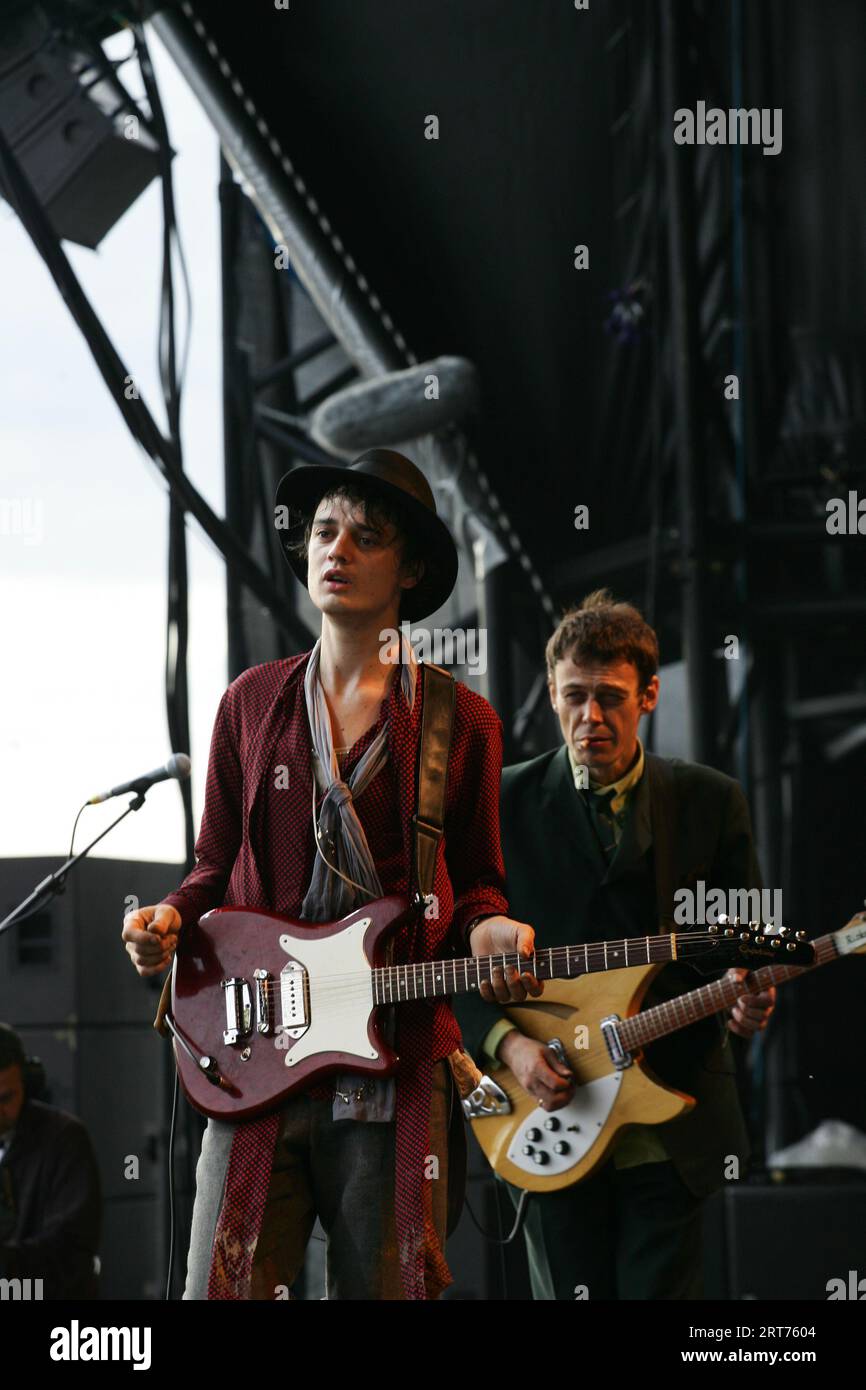 Babyshambles performing at Glastonbury Festival 2007 Stock Photo