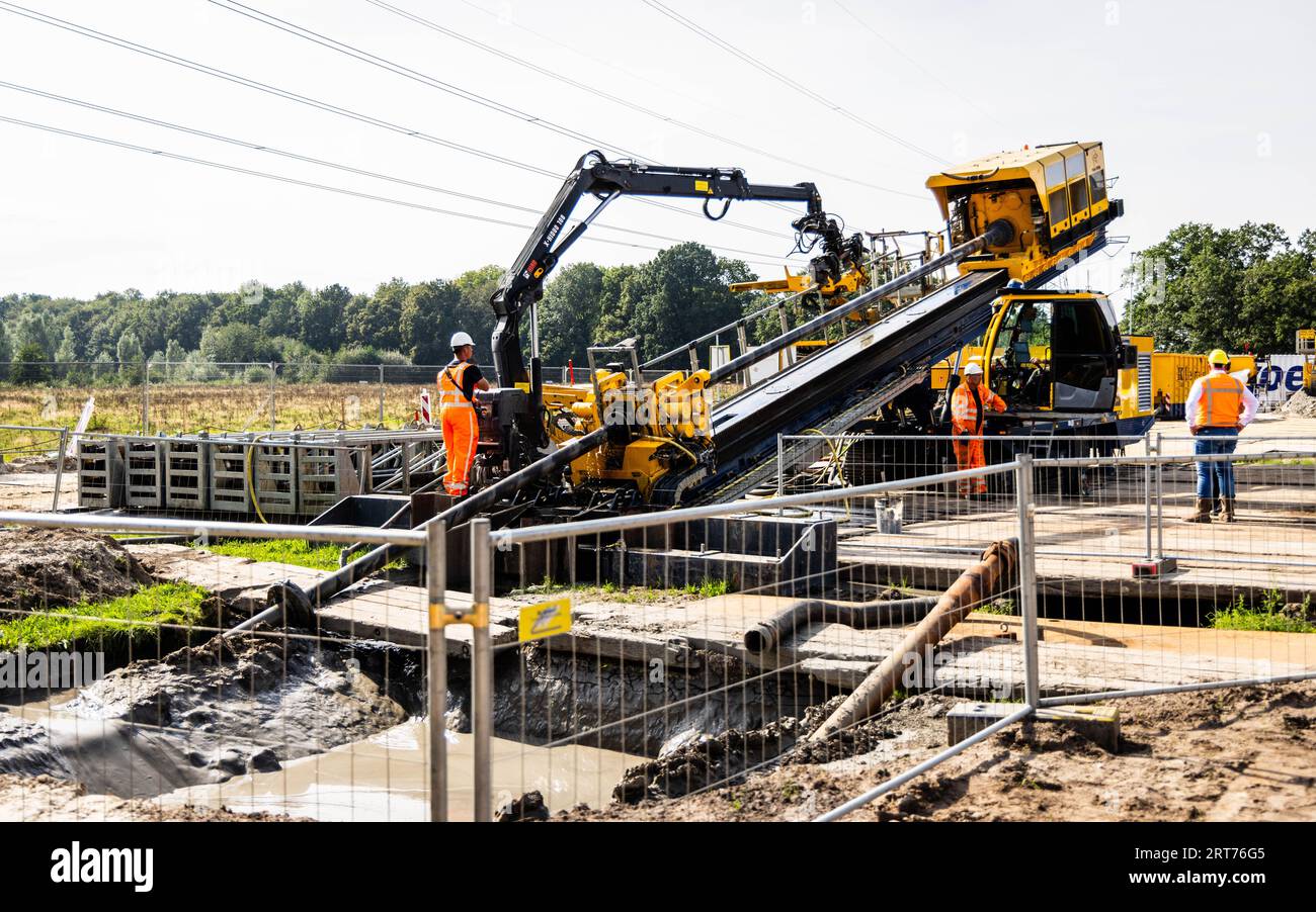 BREDA The start of an electrical drilling to install an underground