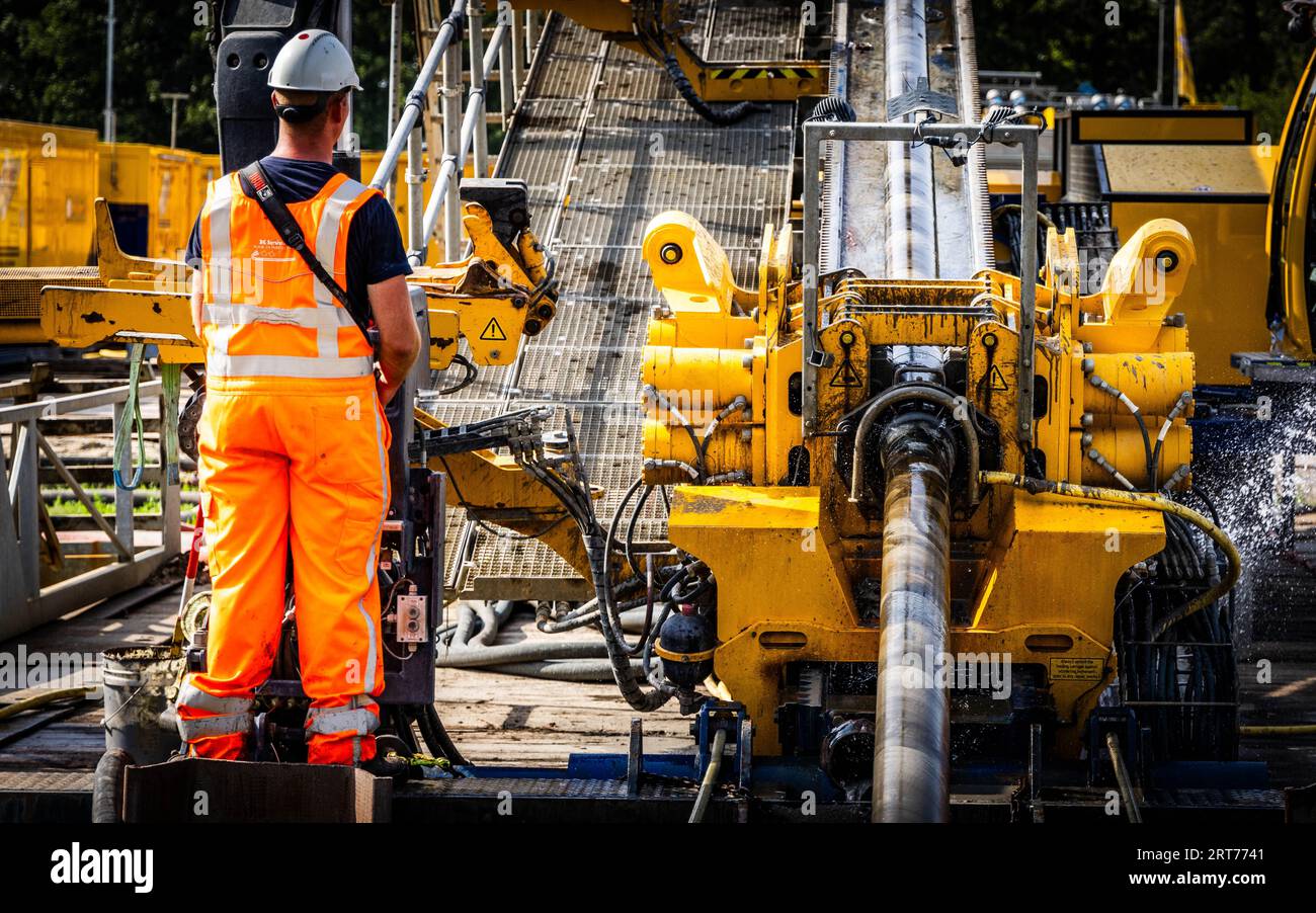 BREDA The start of an electrical drilling to install an underground