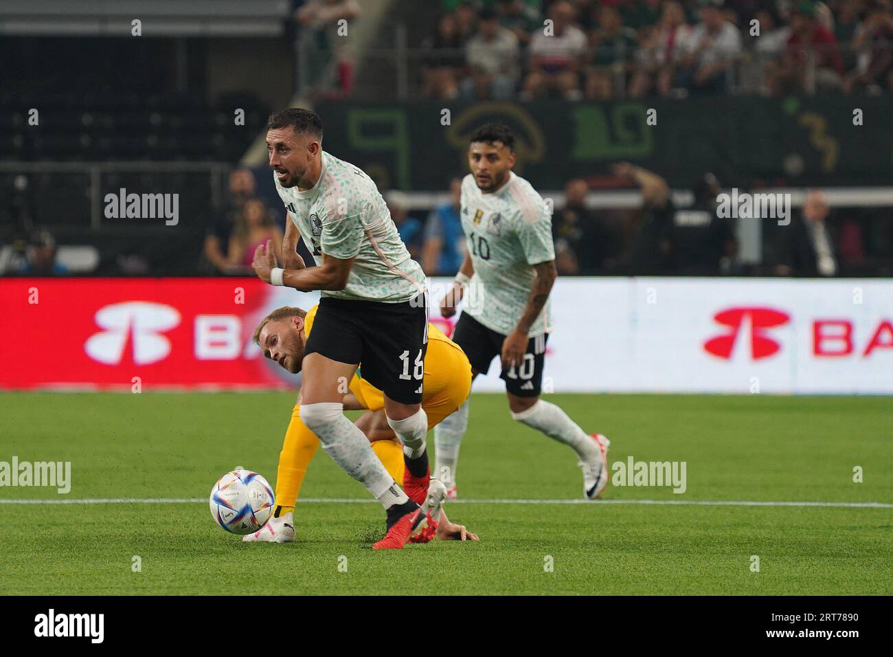 Arlington, Texas, United States: Hector Herrera (MX) in action during the international soccer game between Mexico and Australia played at AT&T Stadium on Saturday September 9, 2023.  (Photo by Javier Vicencio / Eyepix Group/Sipa USA) Stock Photo