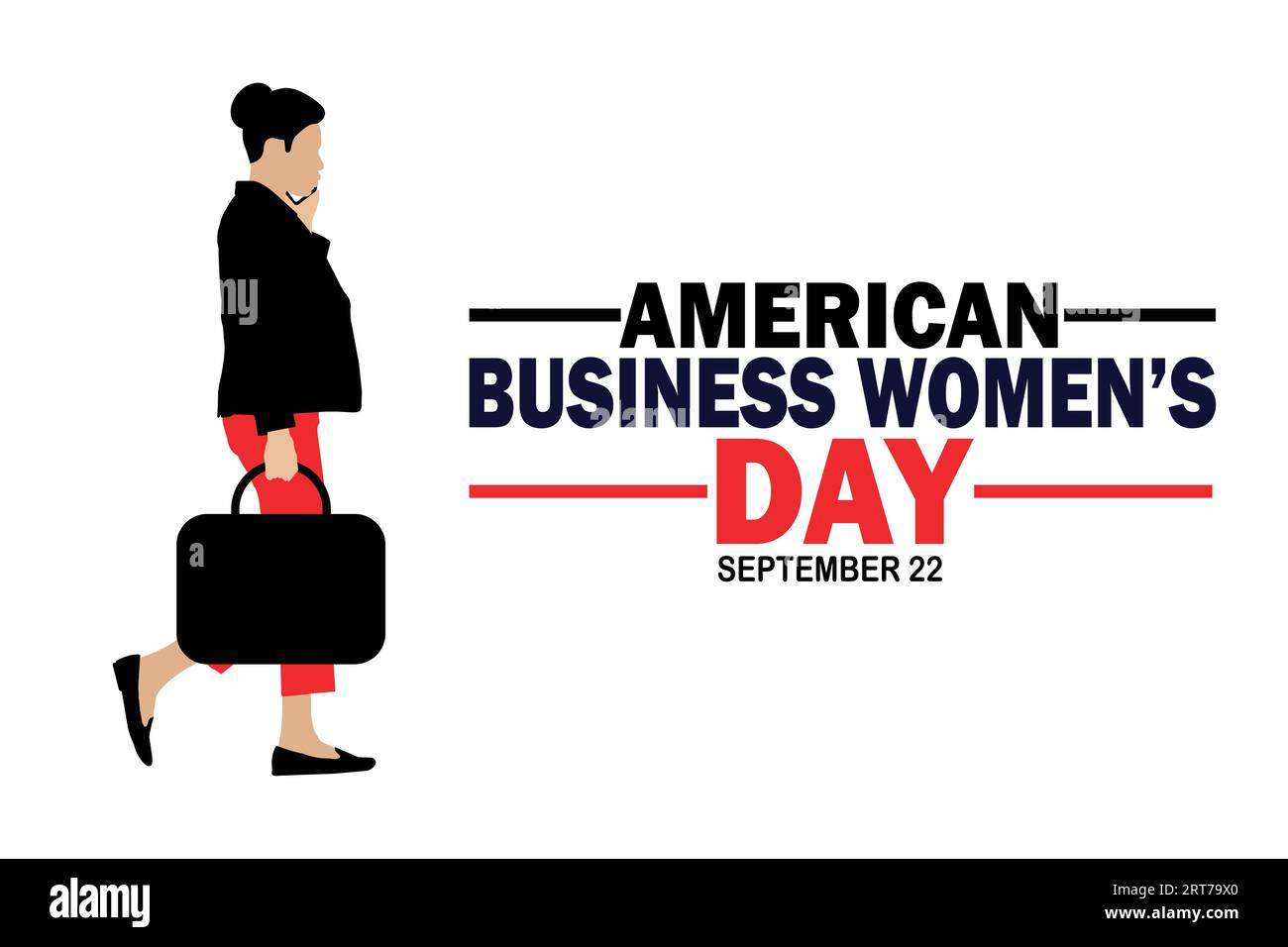 Vector illustration of a background for American Business Women's Day. September 22. Suitable for greeting card, poster and banner Stock Vector