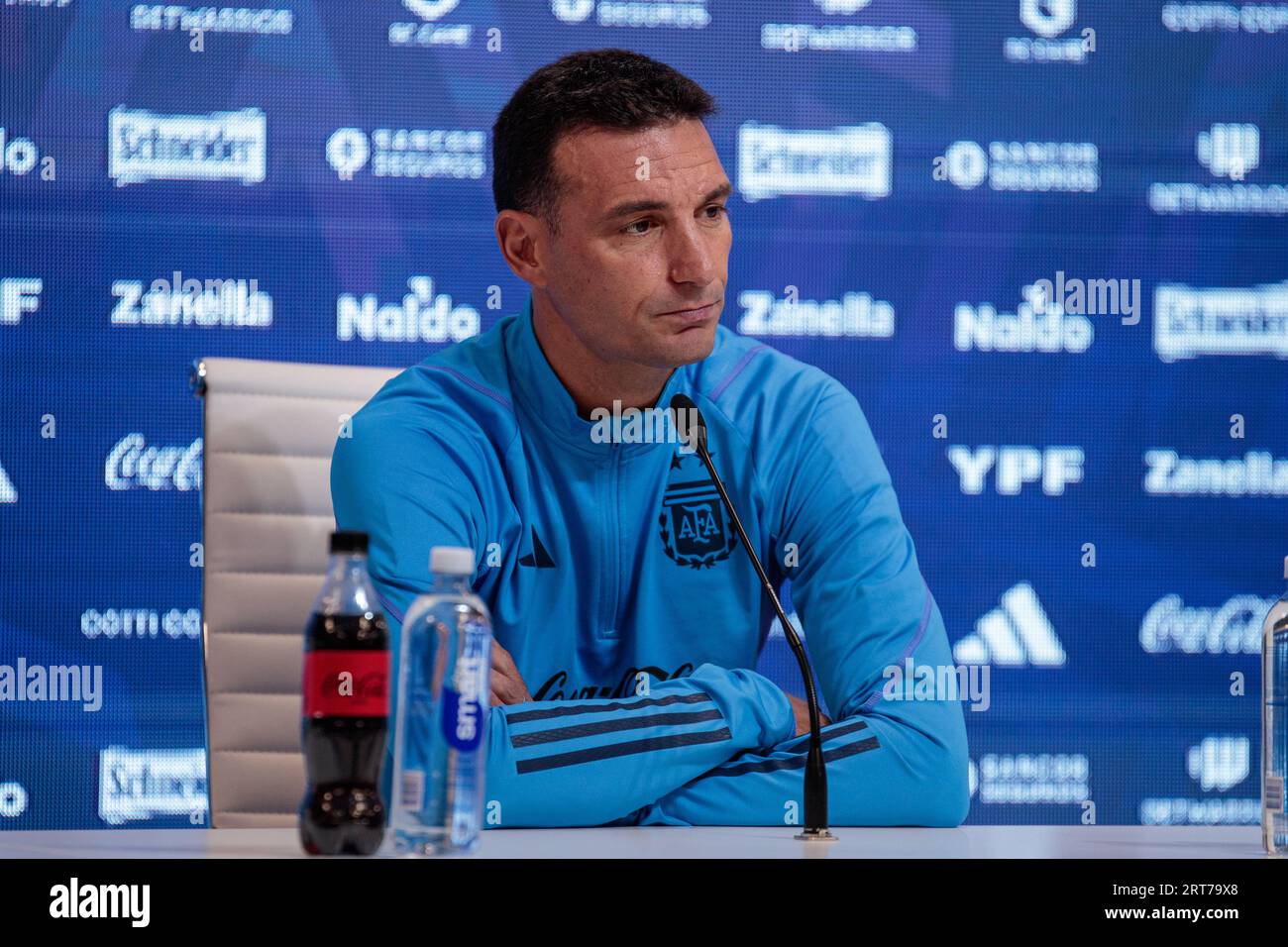 Lionel Scaloni press conference Stock Photo