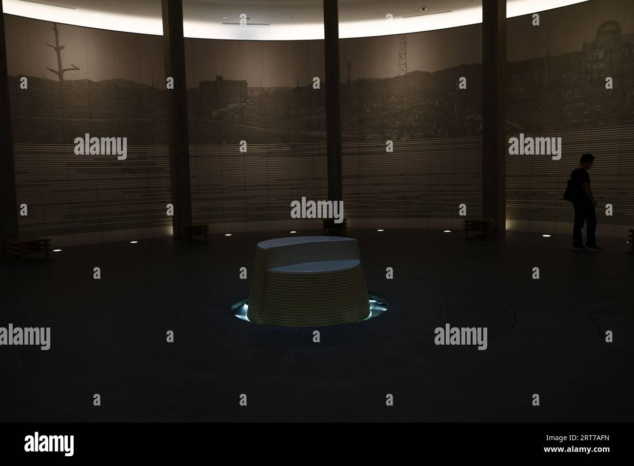 Photographs depicting the aftermath of the bombing, scale models of the ...