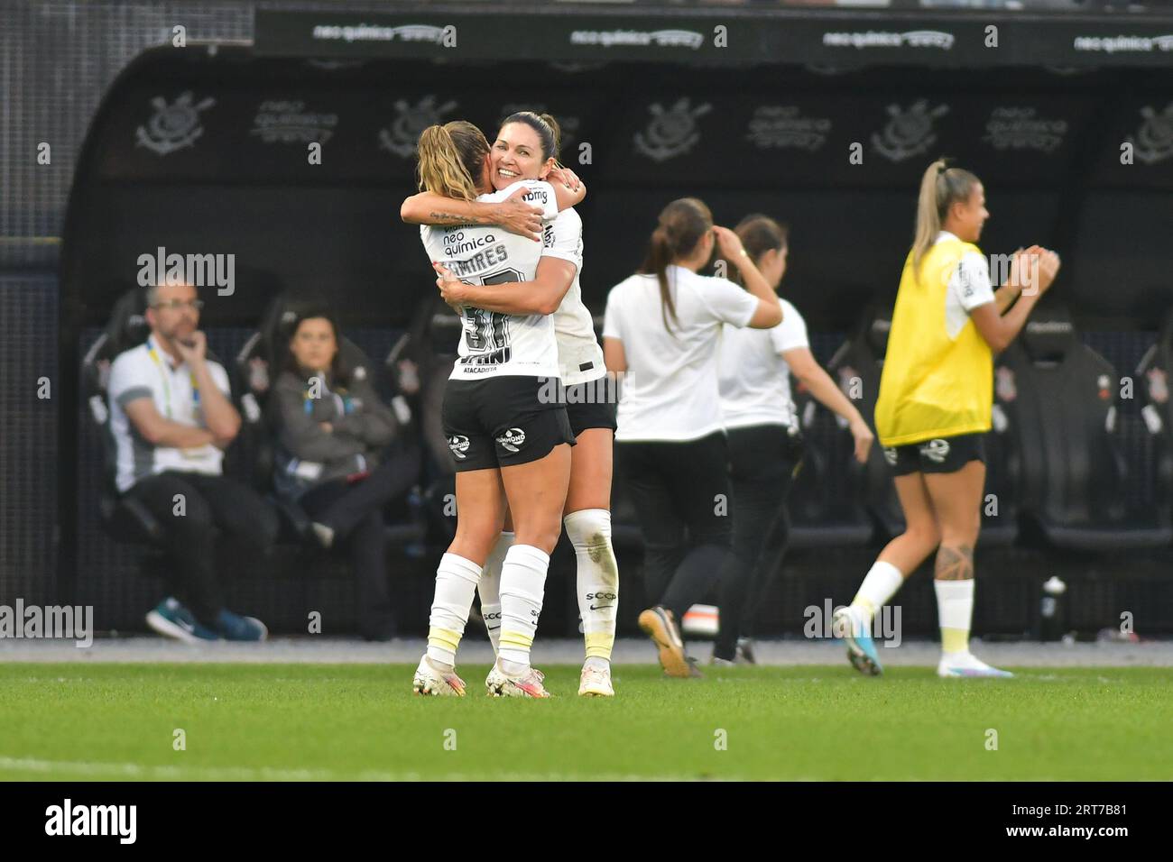 SAO PAULO, BRAZIL - SEPTEMBER 10: Tamires of Corinthians celebrates after scoring a goal during a match between Corinthians and Ferroviaria as part of final of Brazilian League Serie A at Neo Química Arena on September 10, 2023 in São Paulo, Brazil. (Photo by Leandro Bernardes/PxImages/Sipa USA) Credit: Sipa USA/Alamy Live News Stock Photo