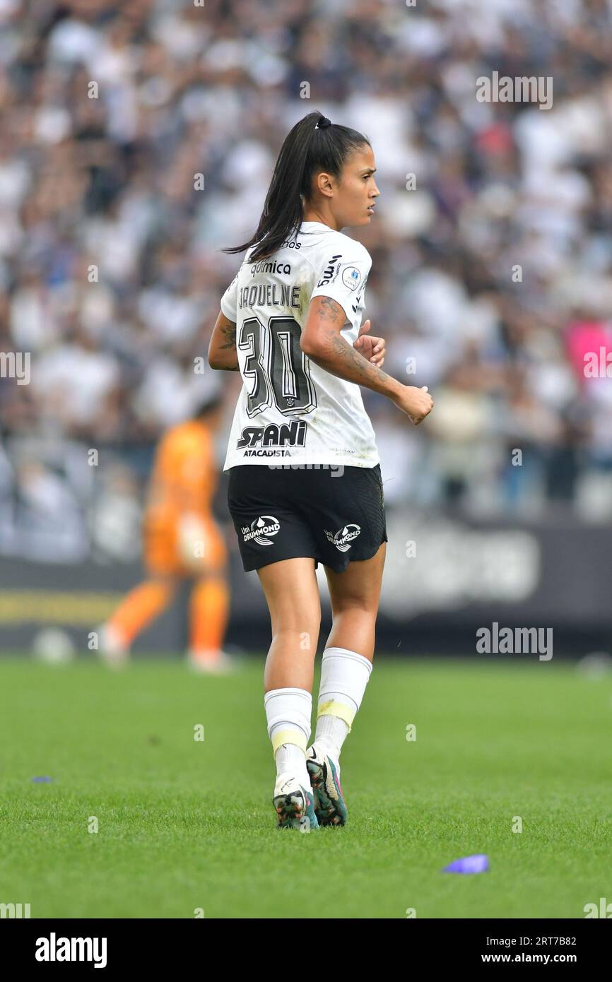 SAO PAULO, BRAZIL - SEPTEMBER 10: Jaqueline of Corinthians looks on during a match between Corinthians and Ferroviaria as part of final of Brazilian League Serie A at Neo Química Arena on September 10, 2023 in São Paulo, Brazil. (Photo by Leandro Bernardes/PxImages/Sipa USA) Credit: Sipa USA/Alamy Live News Stock Photo