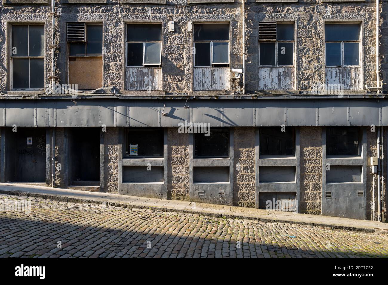 1 September 2023. Aberdeen,Aberdeen City,Scotland. This is an old unoccupied and derilict building that used to be a nightclub in Aberdeen Windmill Br Stock Photo