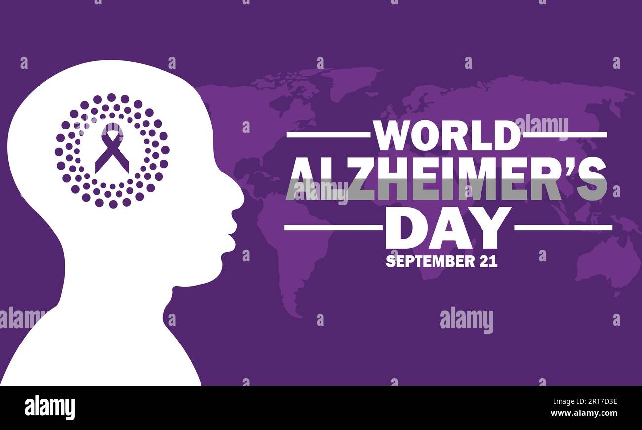 Vector illustration of a background for World Alzheimer's Day. September 21. Suitable for greeting card, poster and banner Stock Vector