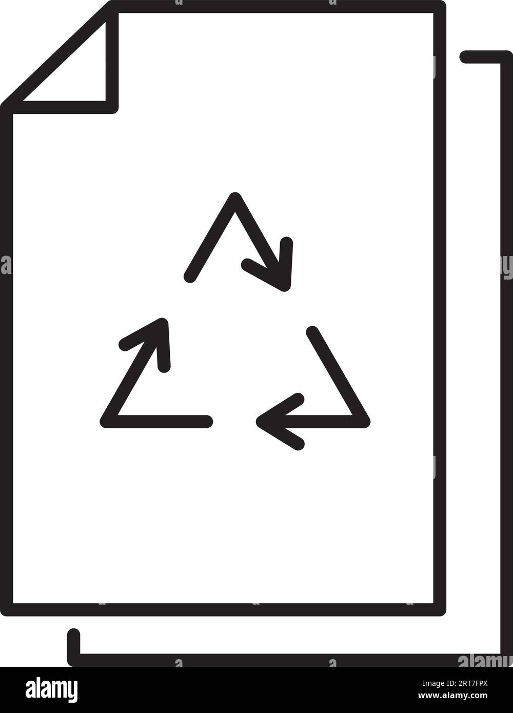 vector papers with recycle symbol. reusing papers for saving trees. arrows on papers vector