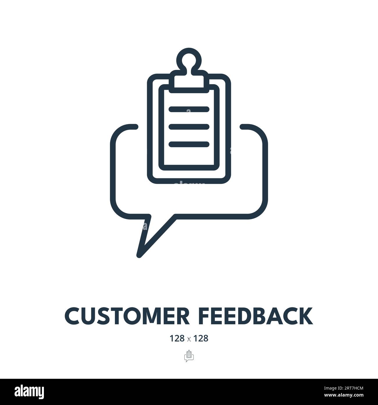 Customer Feedback Icon Review Rating Ranking Editable Stroke