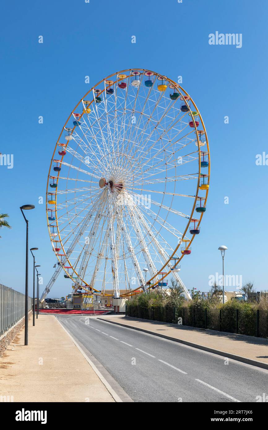 The Ferris Wheel at Le Barcares, South of France. Stock Photo