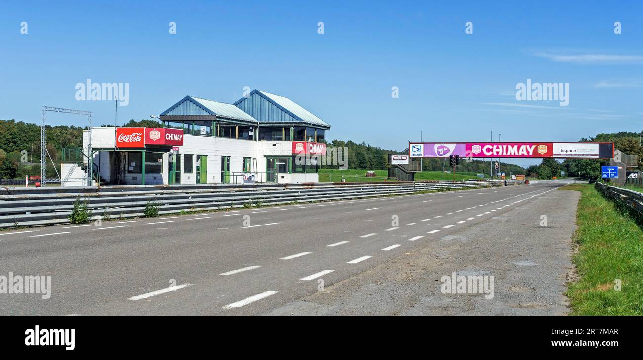 Chimay Street Circuit / Circuit de Chimay, the racing track is a road circuit, open to traffic in the province of Hainaut, Wallonia, Belgium Stock Photo