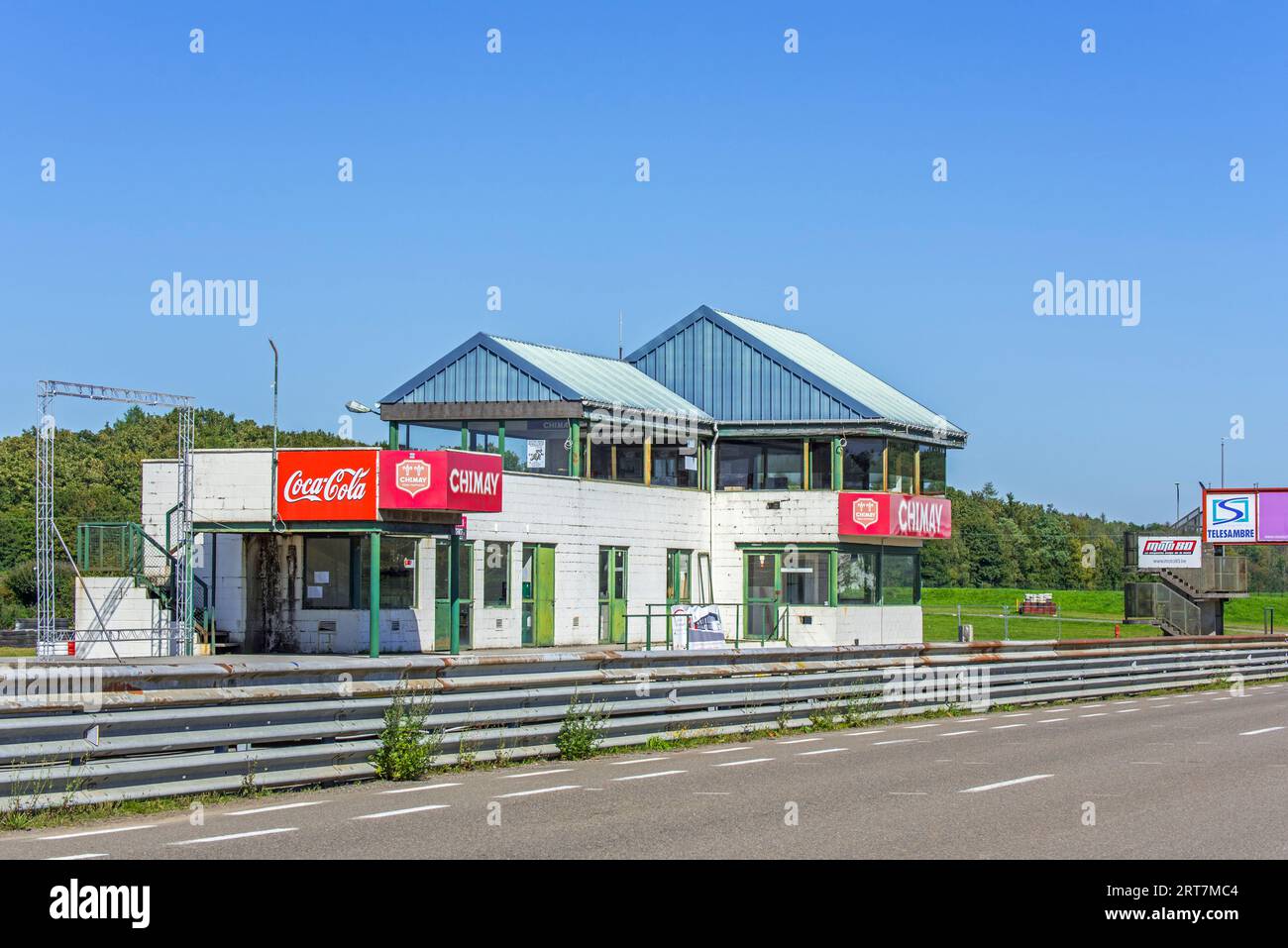 Chimay Street Circuit / Circuit de Chimay, the racing track is a road circuit, open to traffic in the province of Hainaut, Wallonia, Belgium Stock Photo
