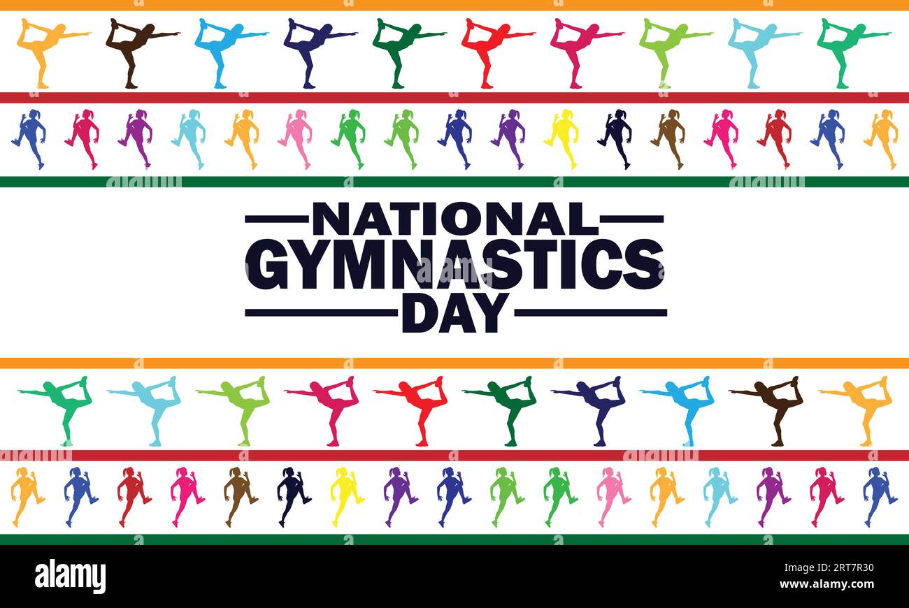 National Gymnastics Day Vector illustration. Holiday concept. Template