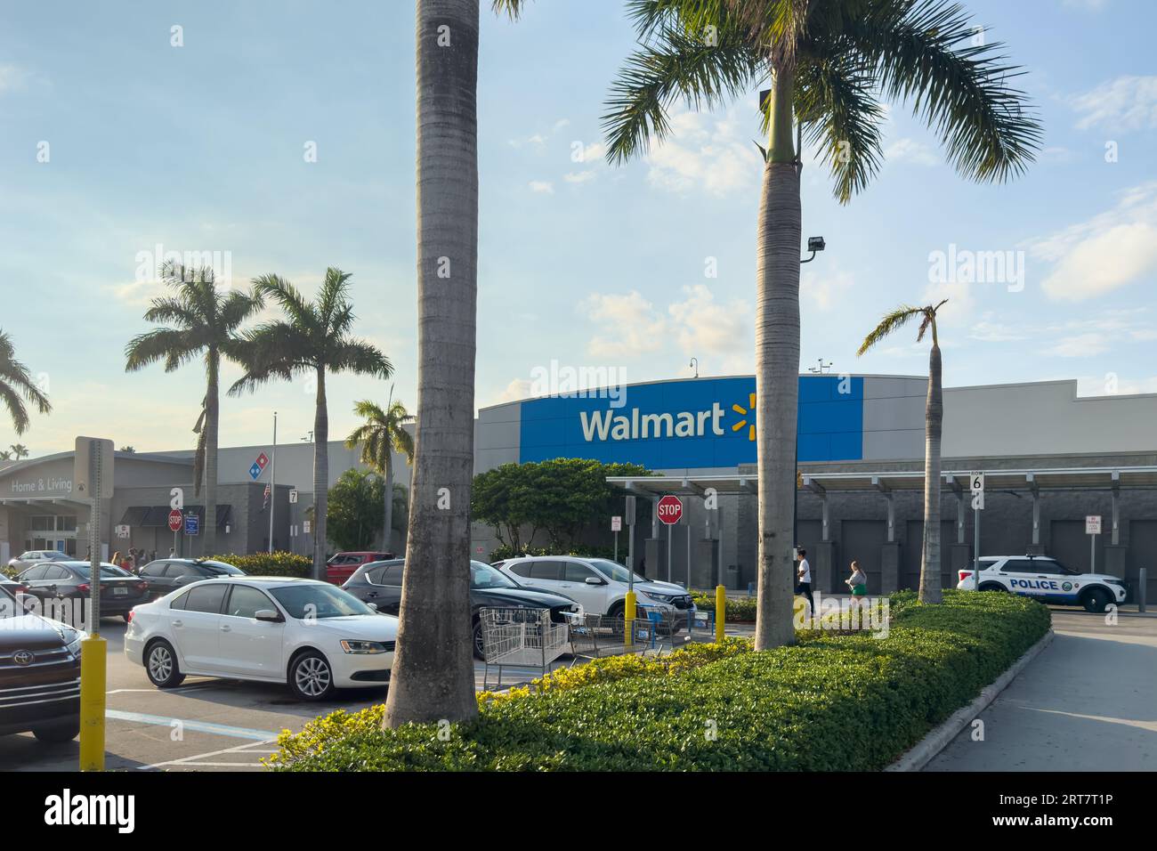 Miami, Florida August 25th, 2023 Exterior of a Walmart supermarket