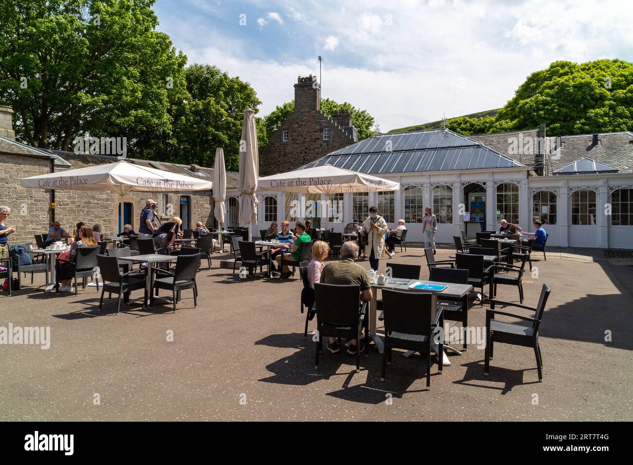 Cafe at the Palace of Holyrood House, Edinburgh, Scotland Stock Photo