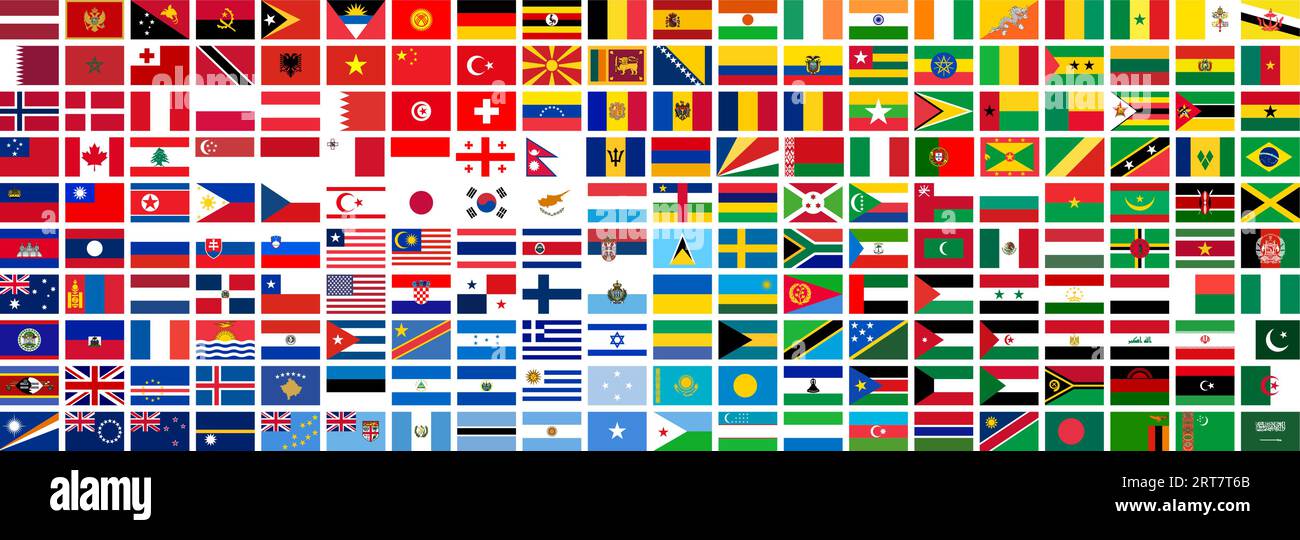World Flag Collection Of All Sovereign Countries And Some Other Territories Flags In Official