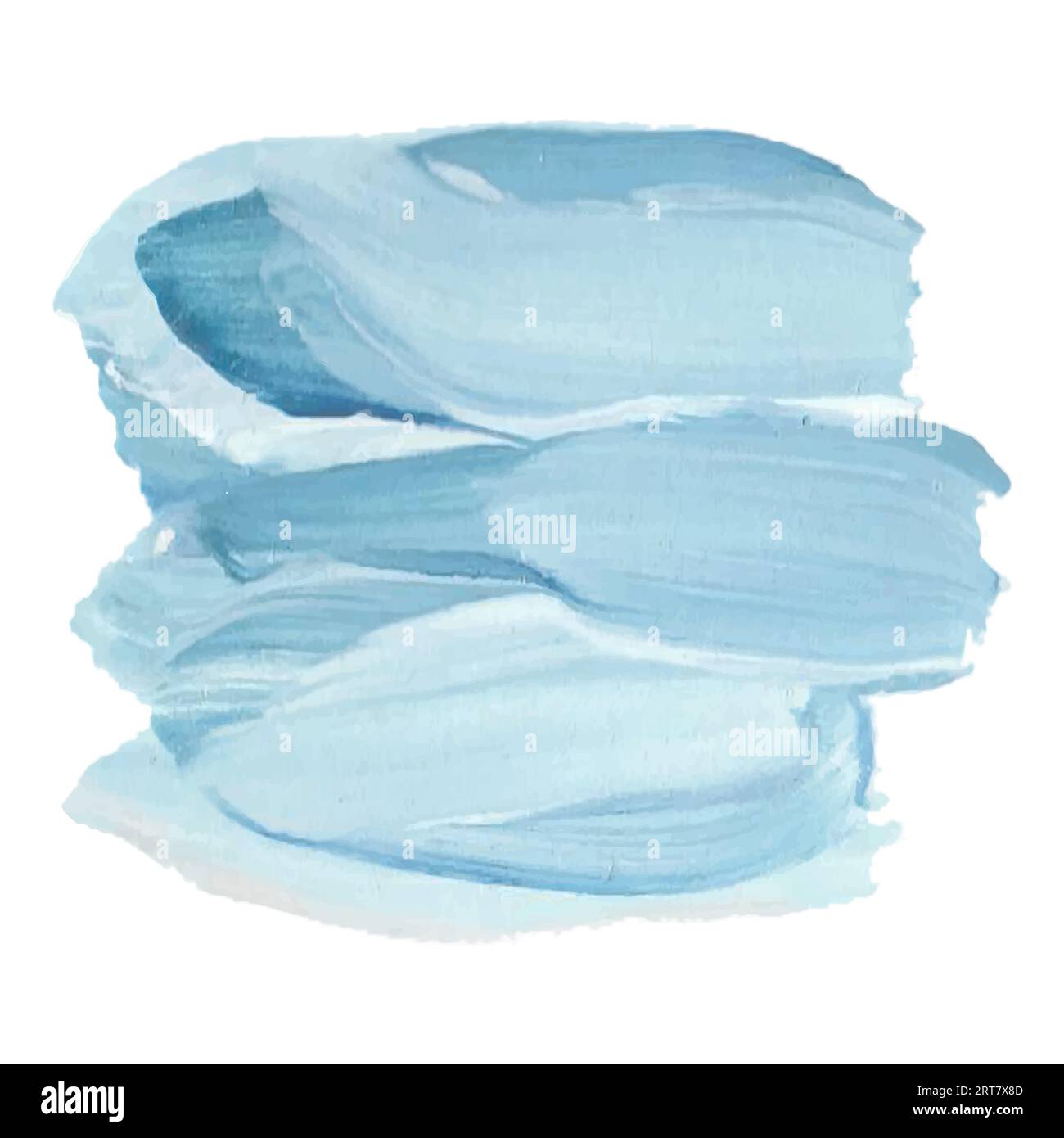Light blue paint brush movement, gradient blot. You can use it as a brush or as a background Stock Vector