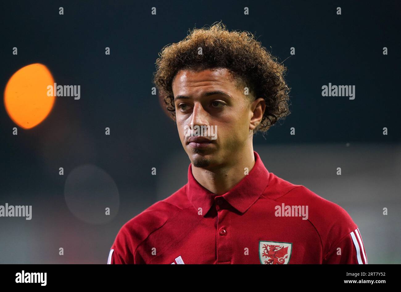Wales' Ethan Ampadu before the UEFA Euro 2024 Qualifying Group D match at the Skonto Stadium, Riga. Picture date: Monday September 11, 2023. Stock Photo