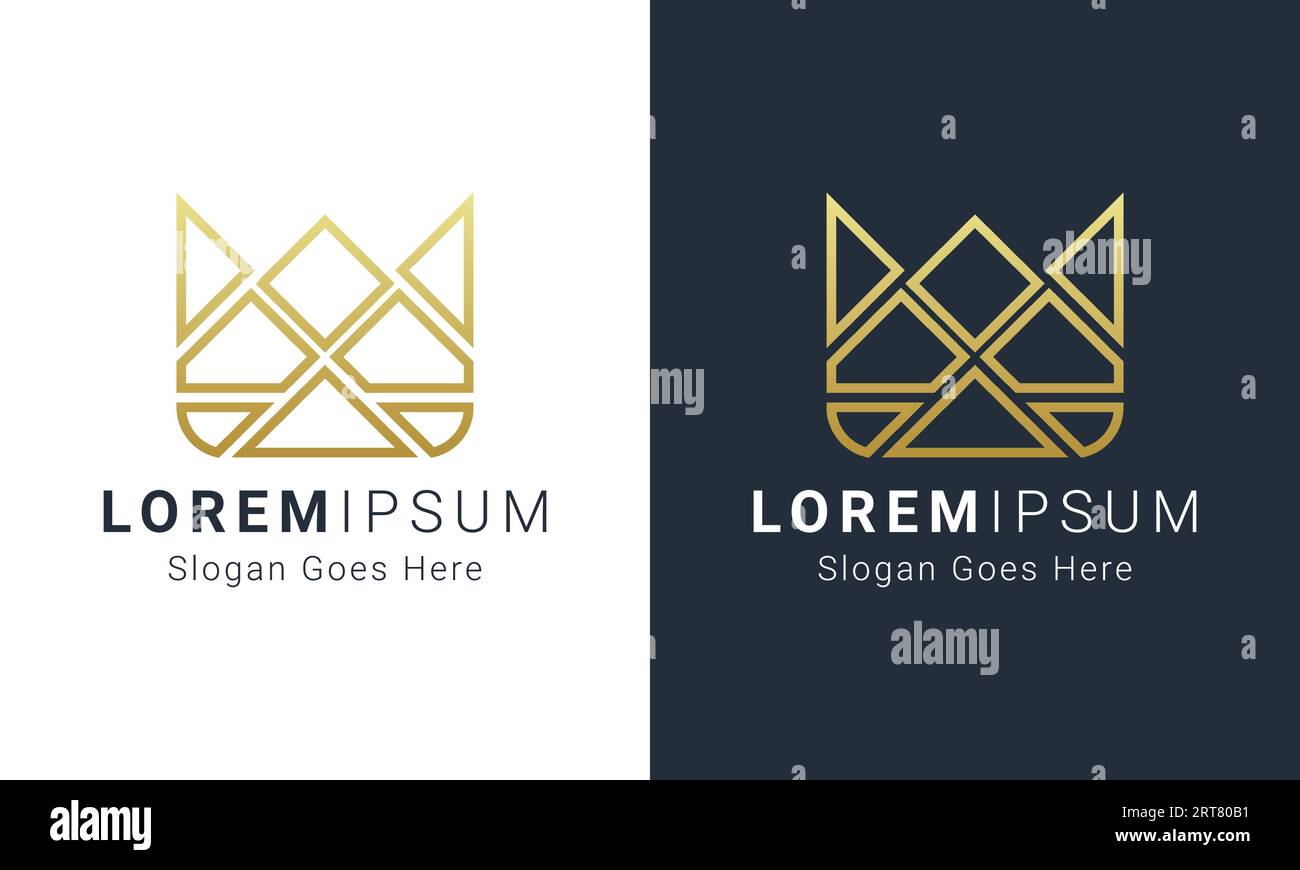 Luxury Crown Logo Design Royal King Crown Logotype Stock Vector Image ...