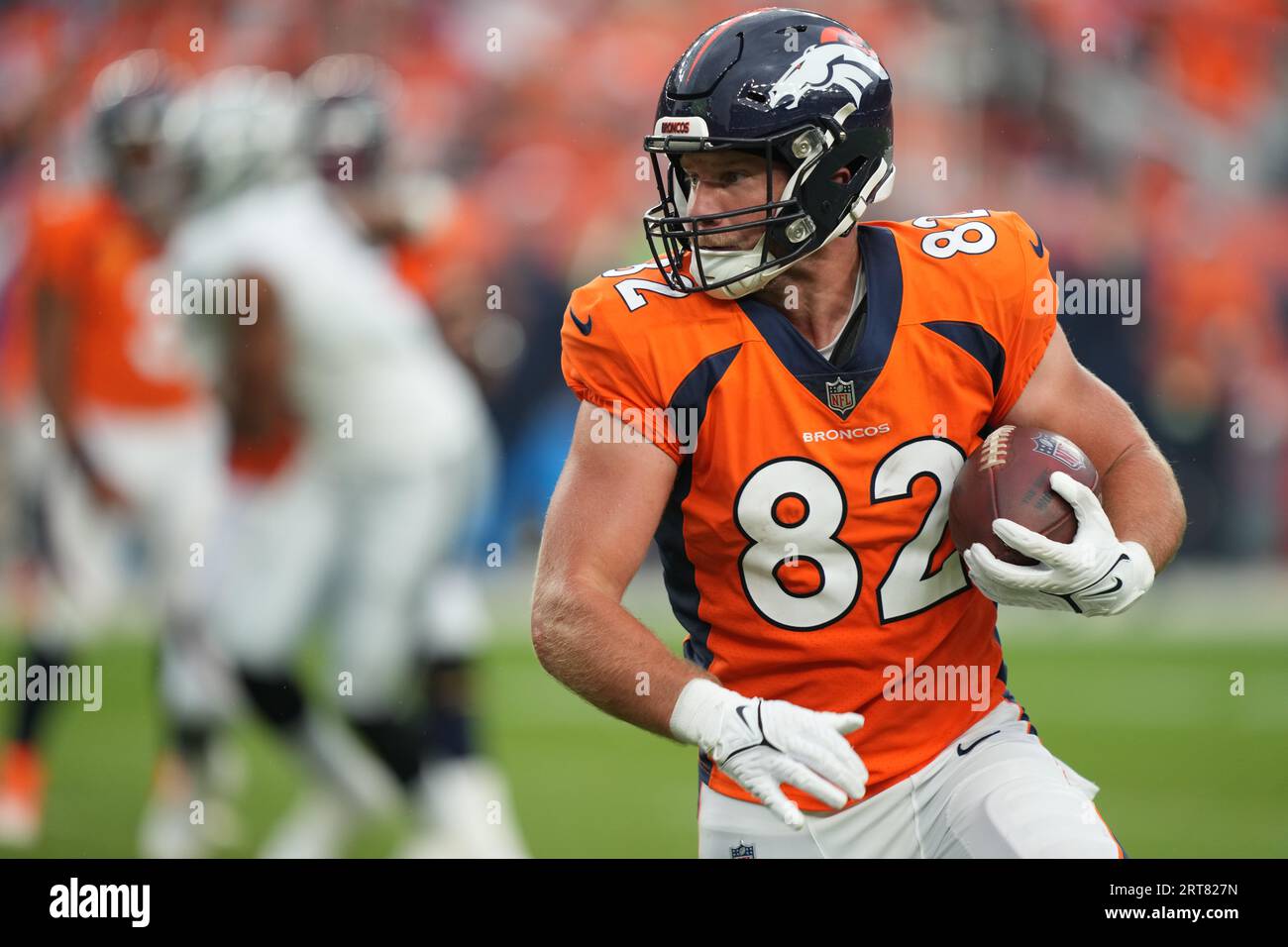 Denver, United States. 10th Sep, 2023. Denver Broncos tight end Adam ...