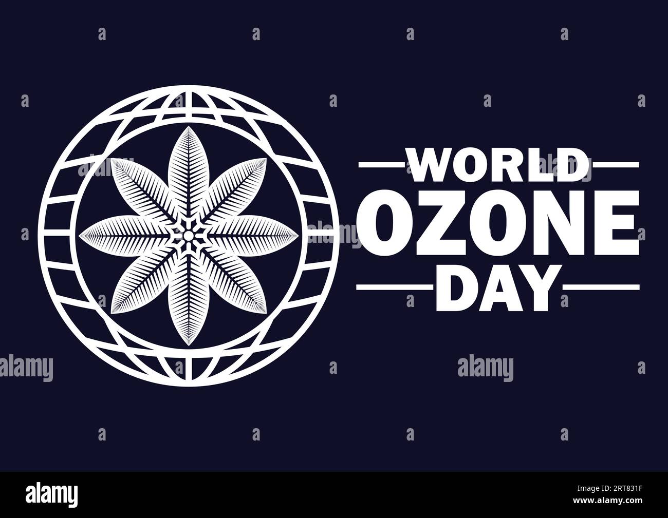 World Ozone Day Vector illustration. Holiday concept. Template for background, banner, card, poster with text inscription. Stock Vector