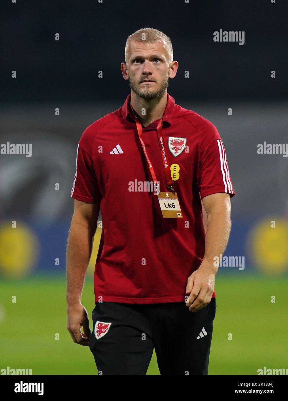 Wales' Adam Davies before the UEFA Euro 2024 Qualifying Group D match at the Skonto Stadium, Riga. Picture date: Monday September 11, 2023. Stock Photo