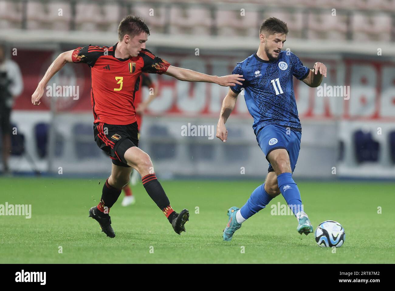 Heverlee, Belgium. 11th Sep, 2023. Belgium's Jorne Spileers and