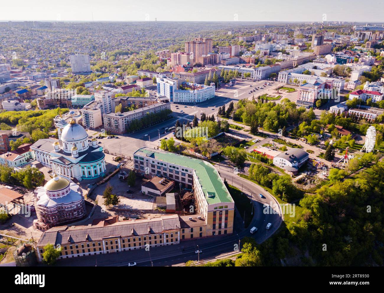 Aerial view of Kursk with Monastery, Russia Stock Photo
