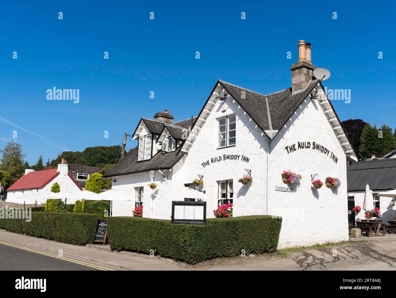 The Auld Smiddy Inn, previously a blacksmith's forge, in Pitlochry, Scotland, UK Stock Photo