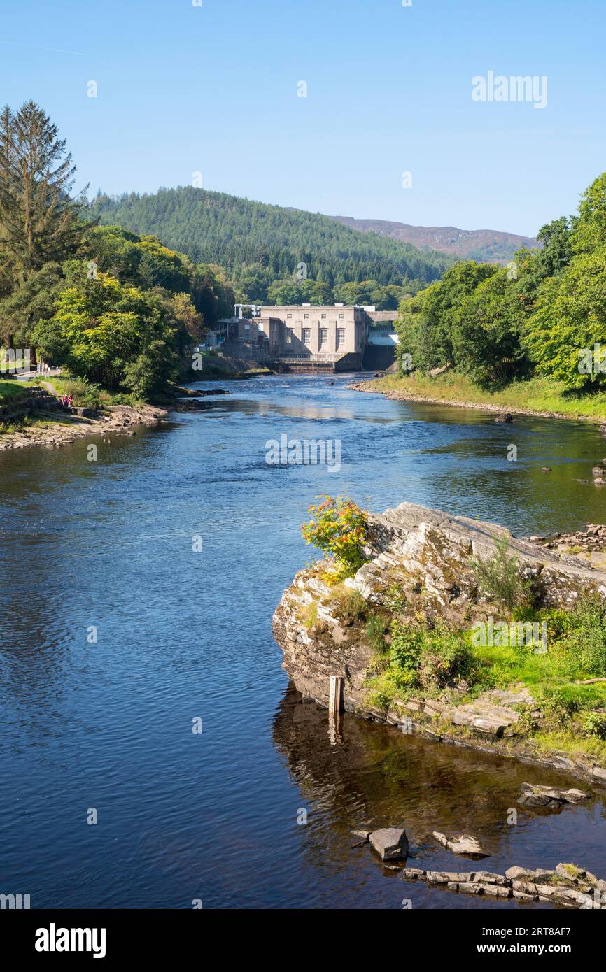 Pitlochry hydro power station on the River Tummel in Scotland, UK Stock Photo