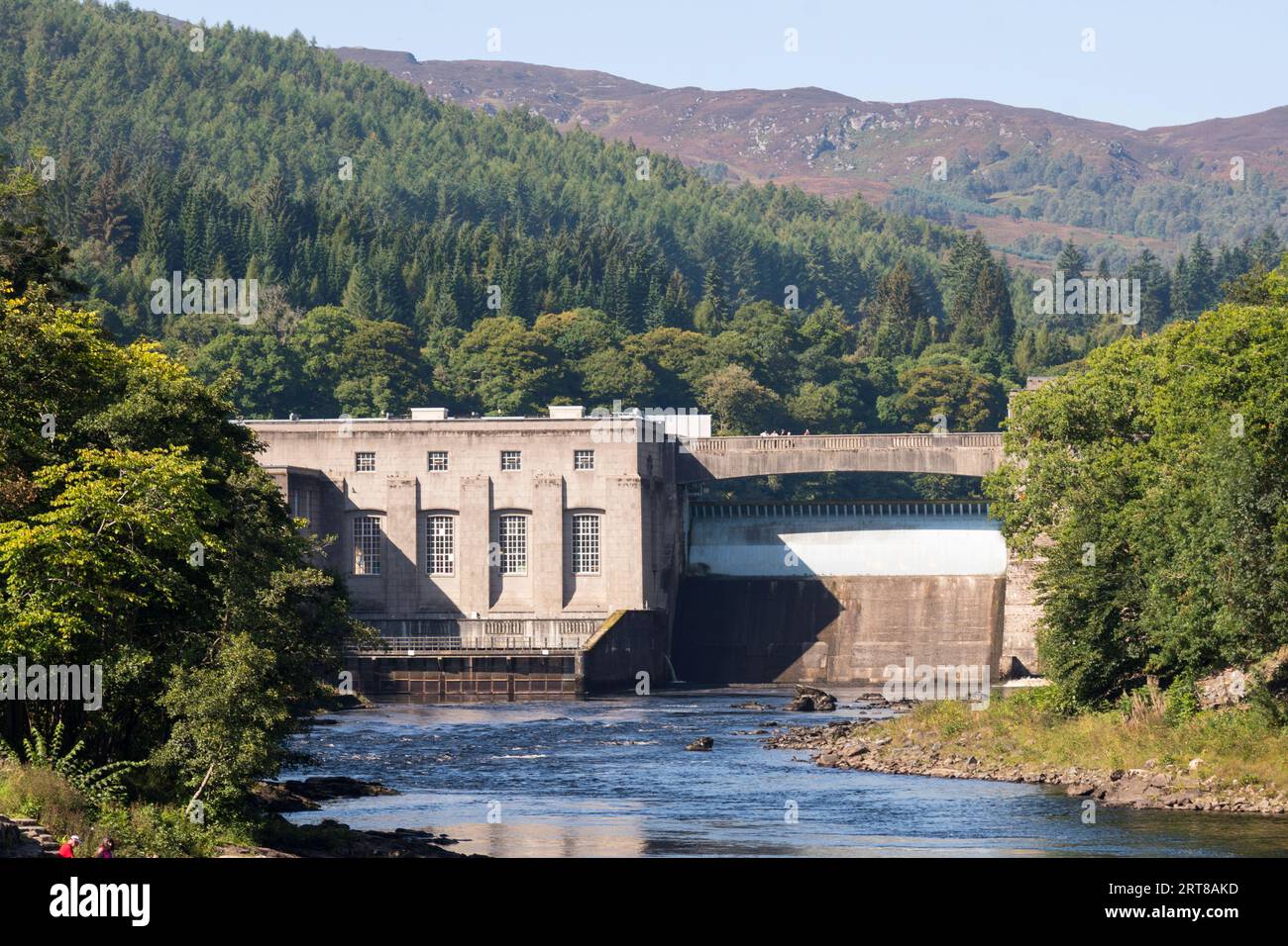 Pitlochry hydro power station on the River Tummel in Scotland, UK Stock Photo