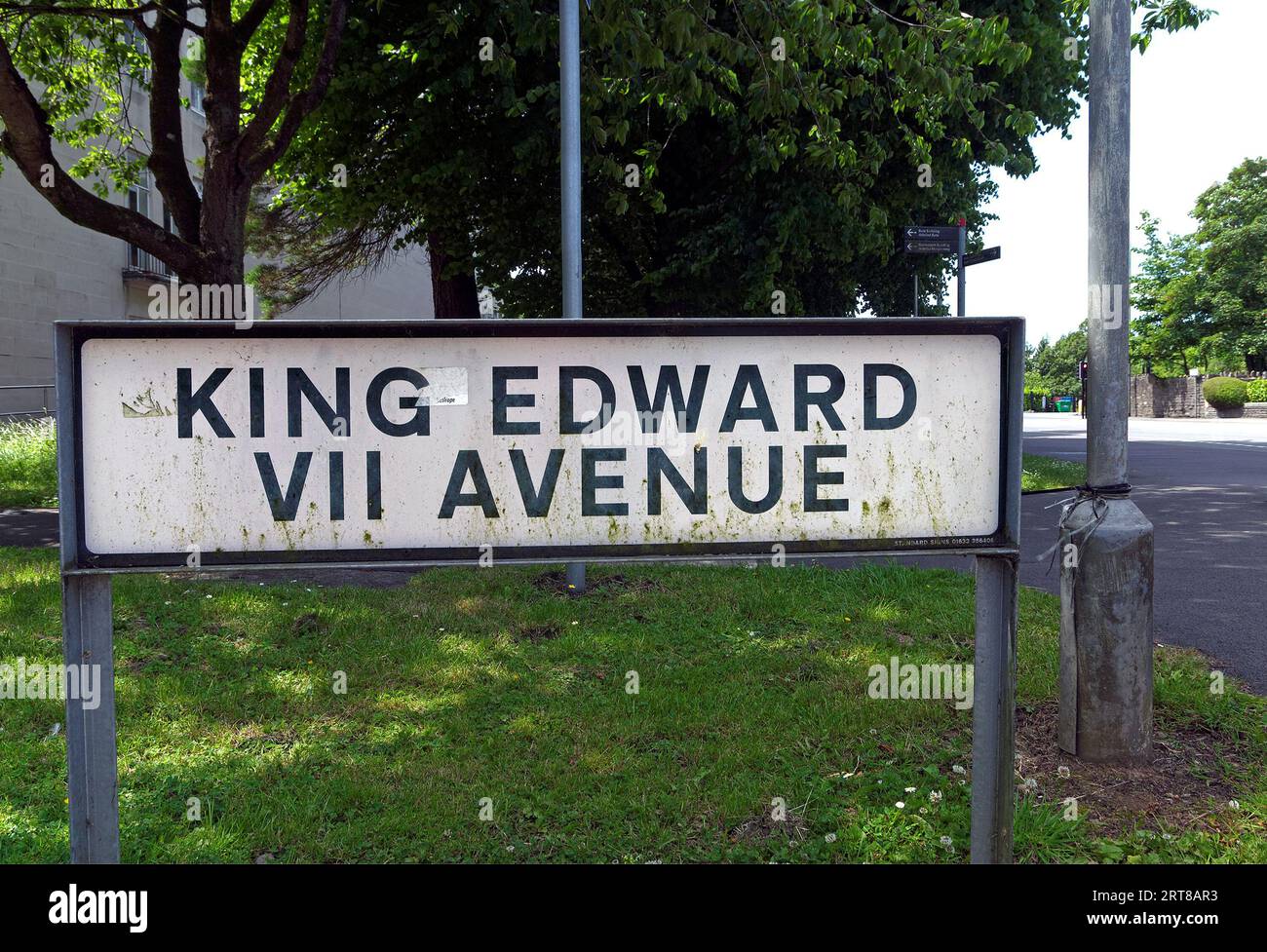 King Edward 7th Avenue street sign, Cardiff Stock Photo