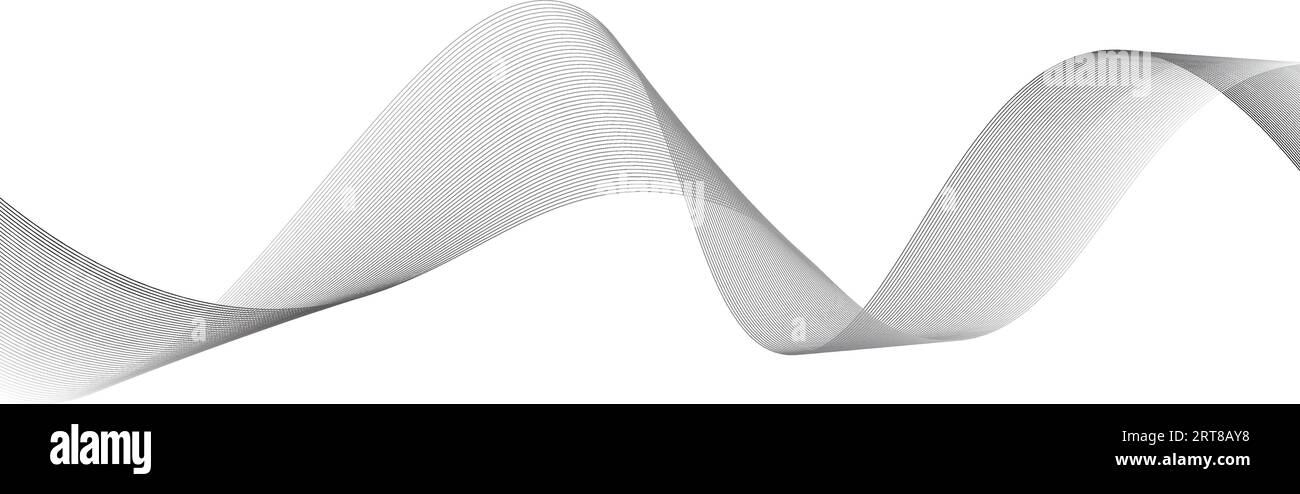 abstract black and white vector wave background Stock Vector Image ...