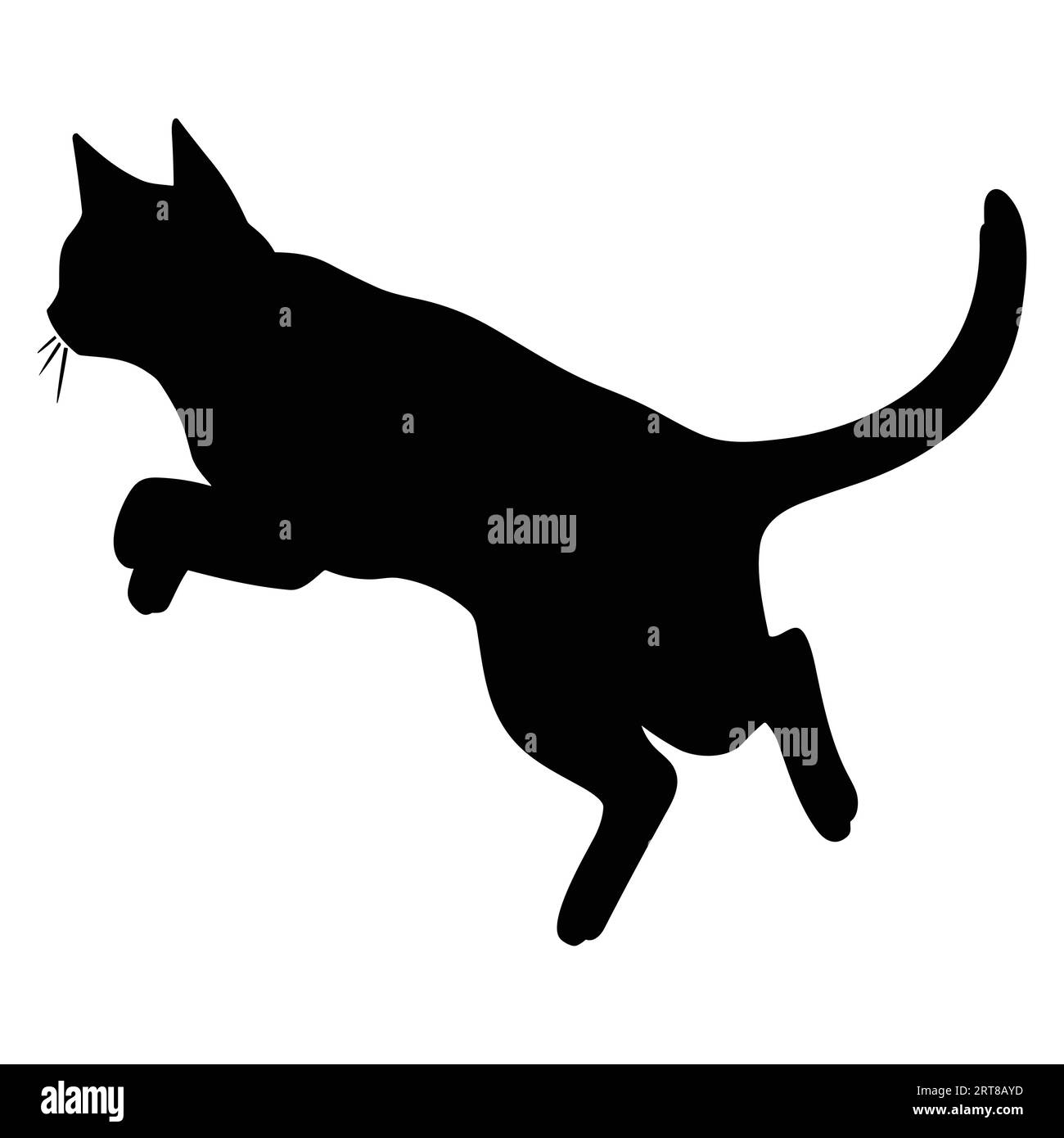 Cat simple black white vector stock vector image art alamy