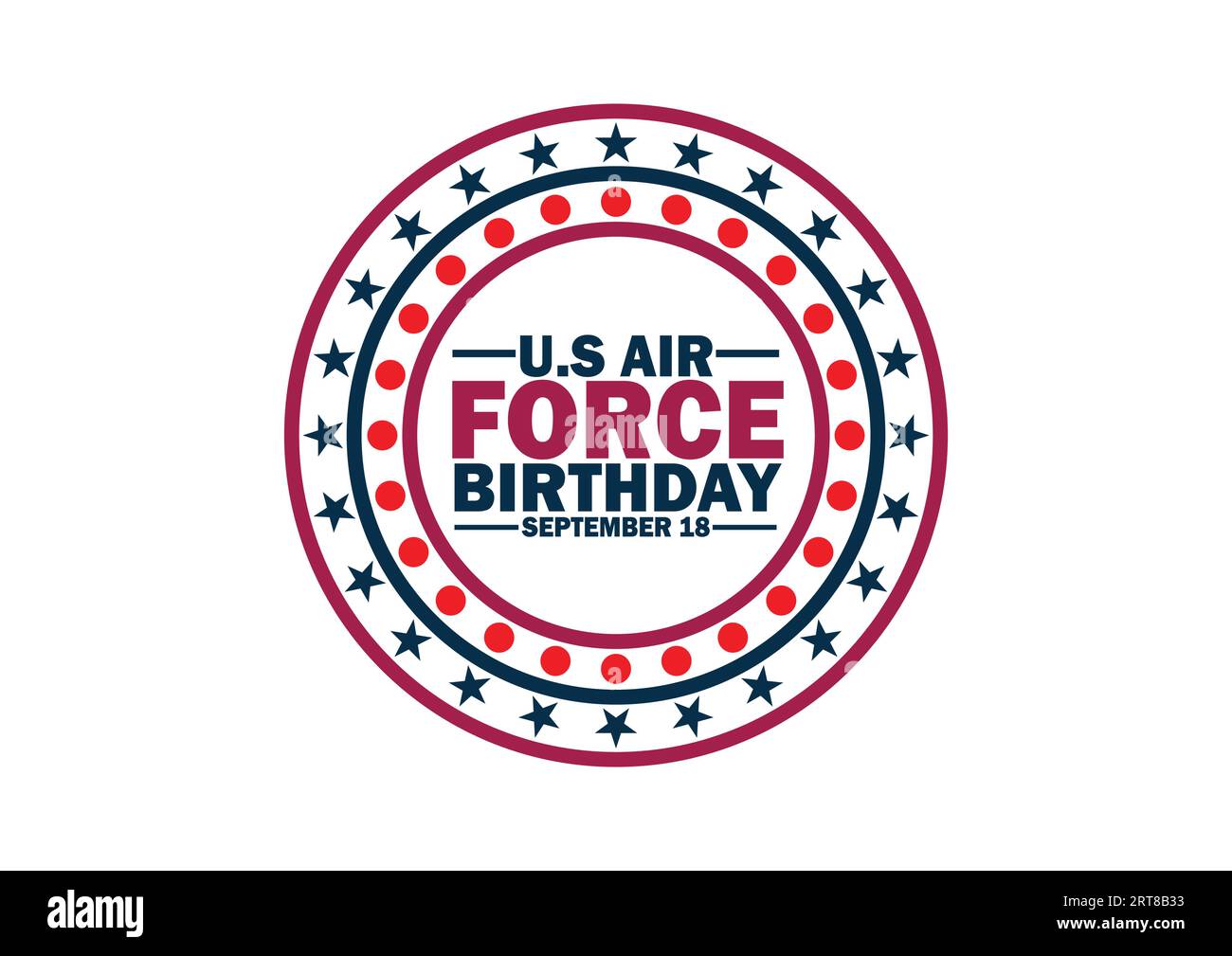 US Air Force Birthday. September 18. Suitable for greeting card, poster and banner Stock Vector