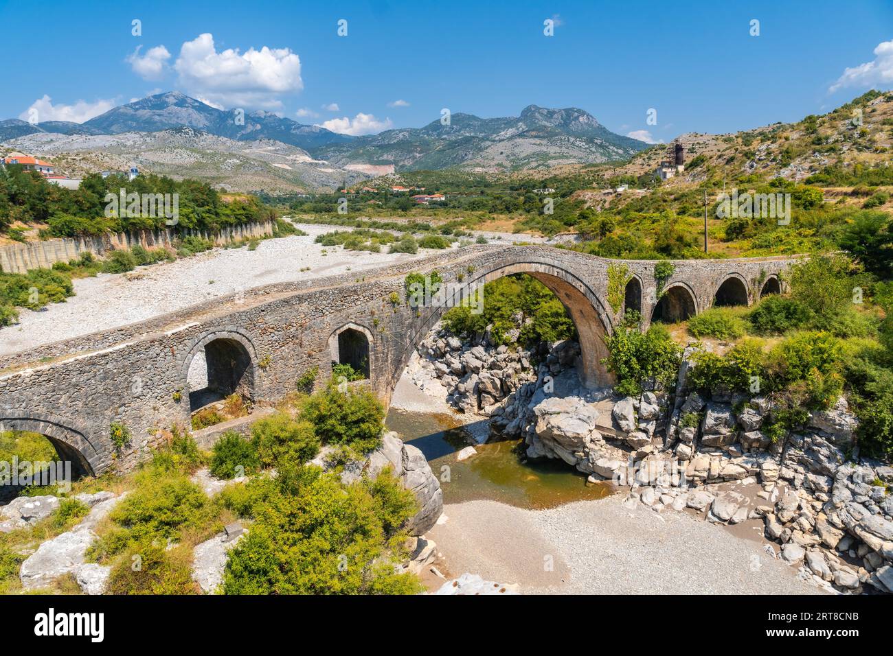 The Old Mes Bridge Near Shkoder. Albania, Europe. Ottoman Stone Arch ...