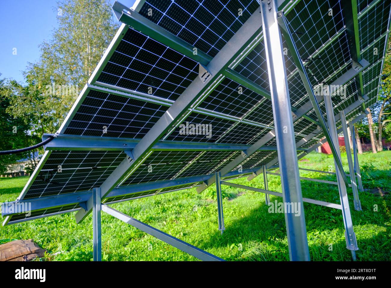 Solar panel with nano coating. Renewable energy from the sun, green