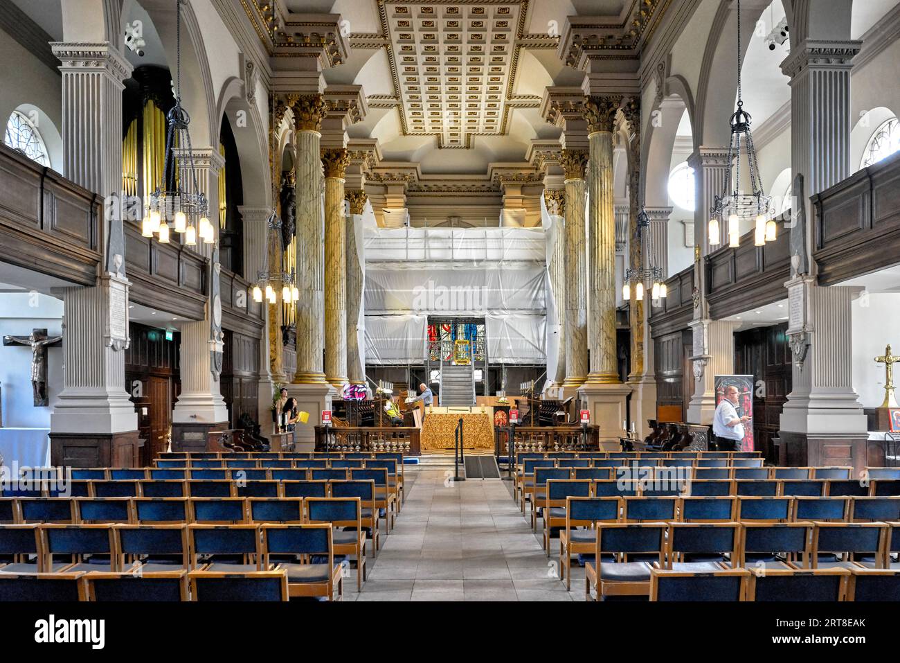 St. Philip's Cathedral undergoing internal renovations 2023. Birmingham England UK Stock Photo