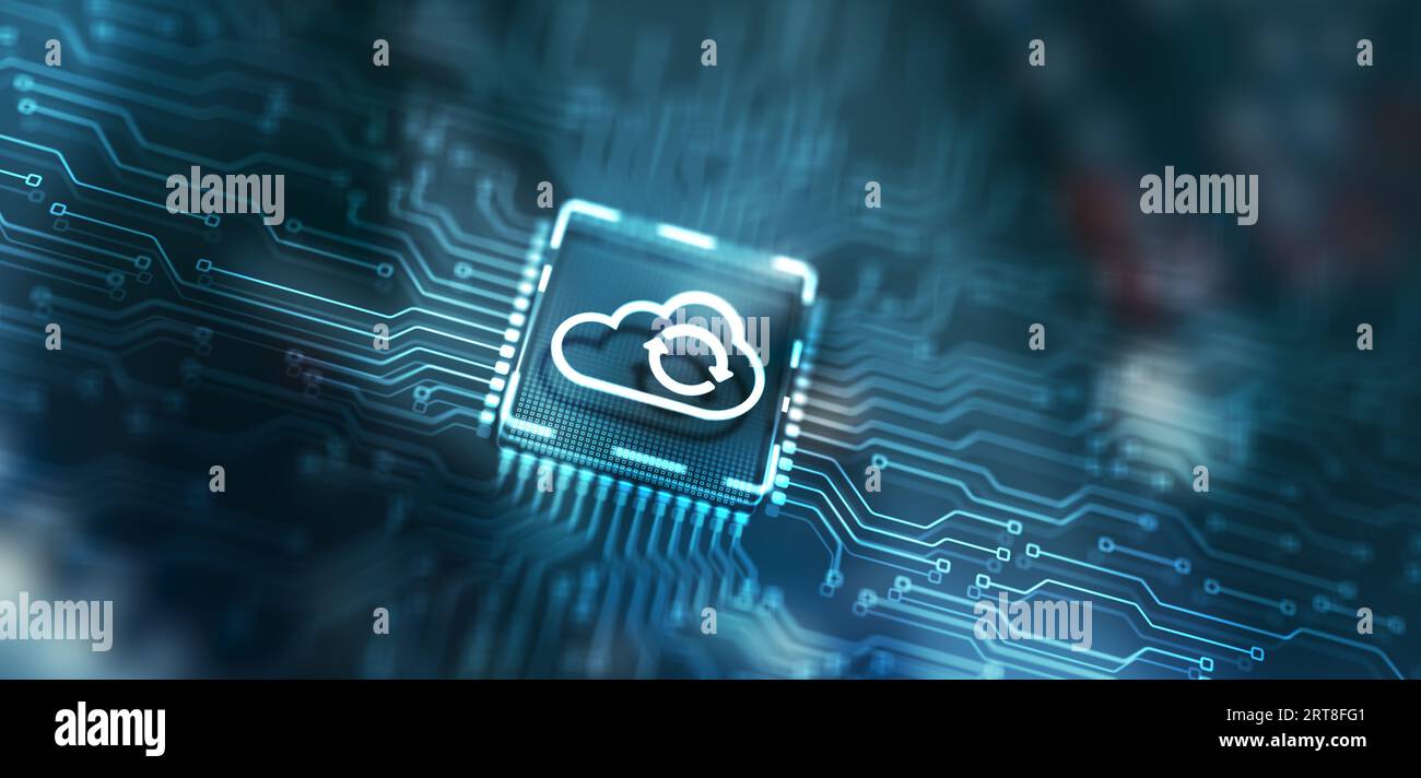 Cloud computing concept. Connect to cloud. Cloud computing icon. Stock Photo