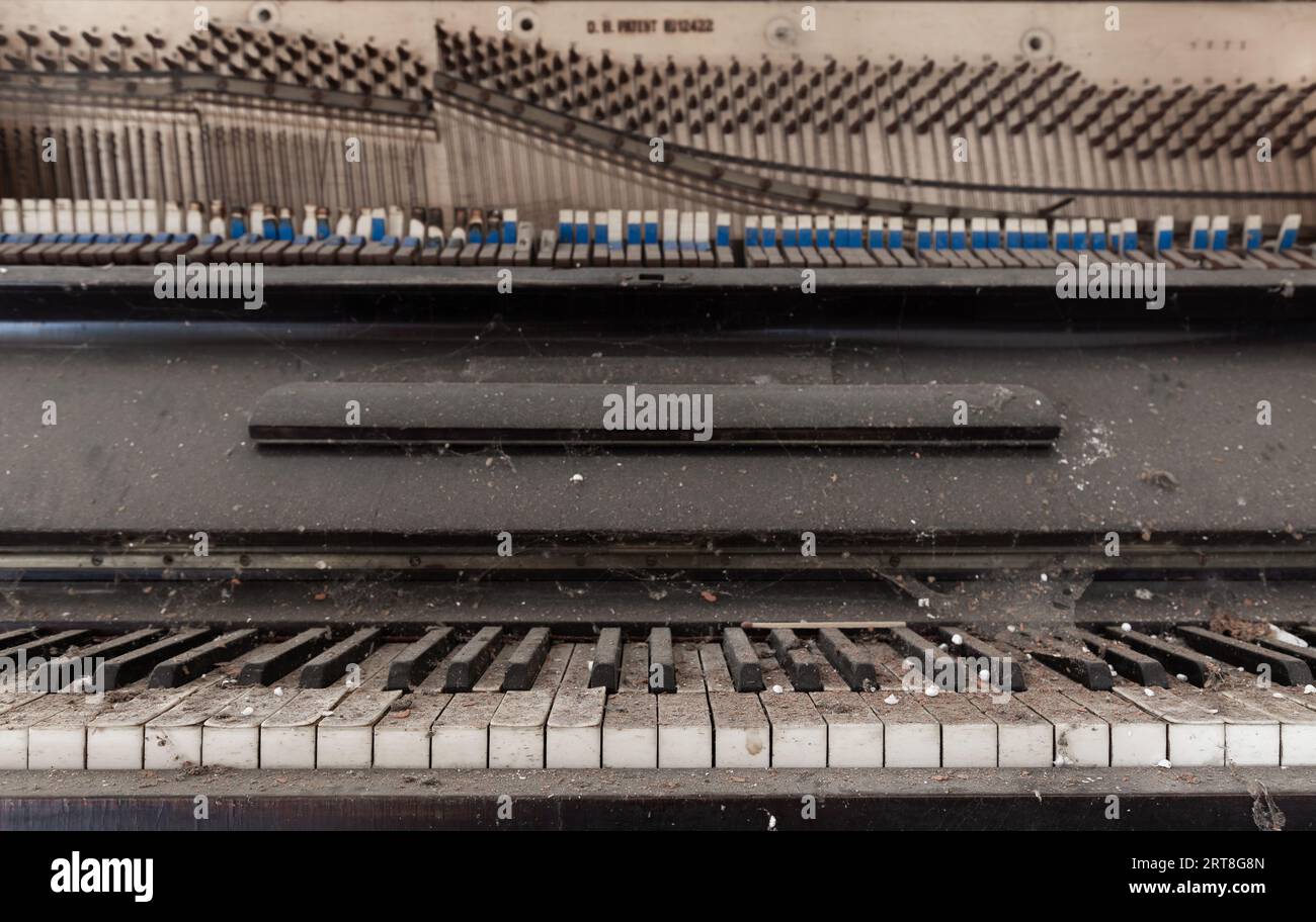 rotten piano Stock Photo