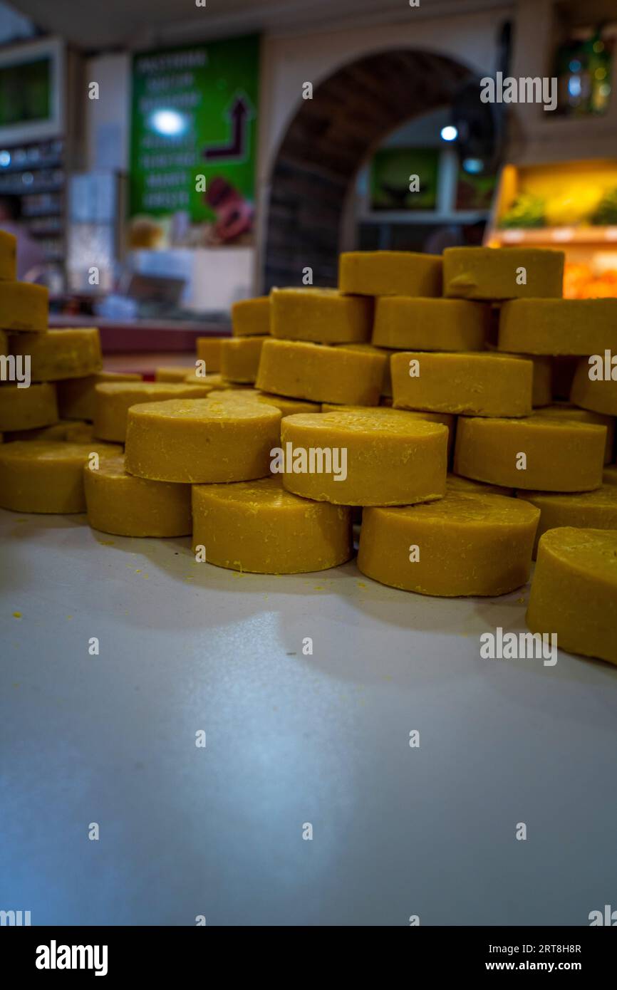 Pyramid Soap A pyramid of turkish soap in a shop Stock Photo - Alamy